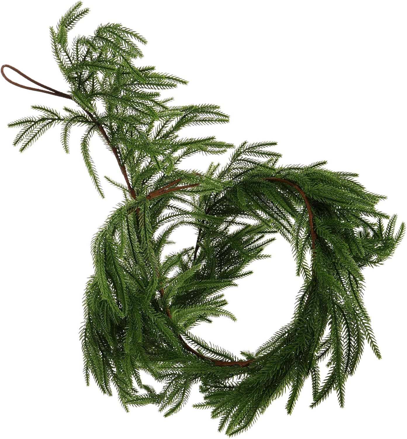 Ipetboom Artificial Christmas Pine Needle Garland Realistic Lifelike Plastic Garland for Xmas Party Scene Decoration and Home Festive Mantle Table Ornament