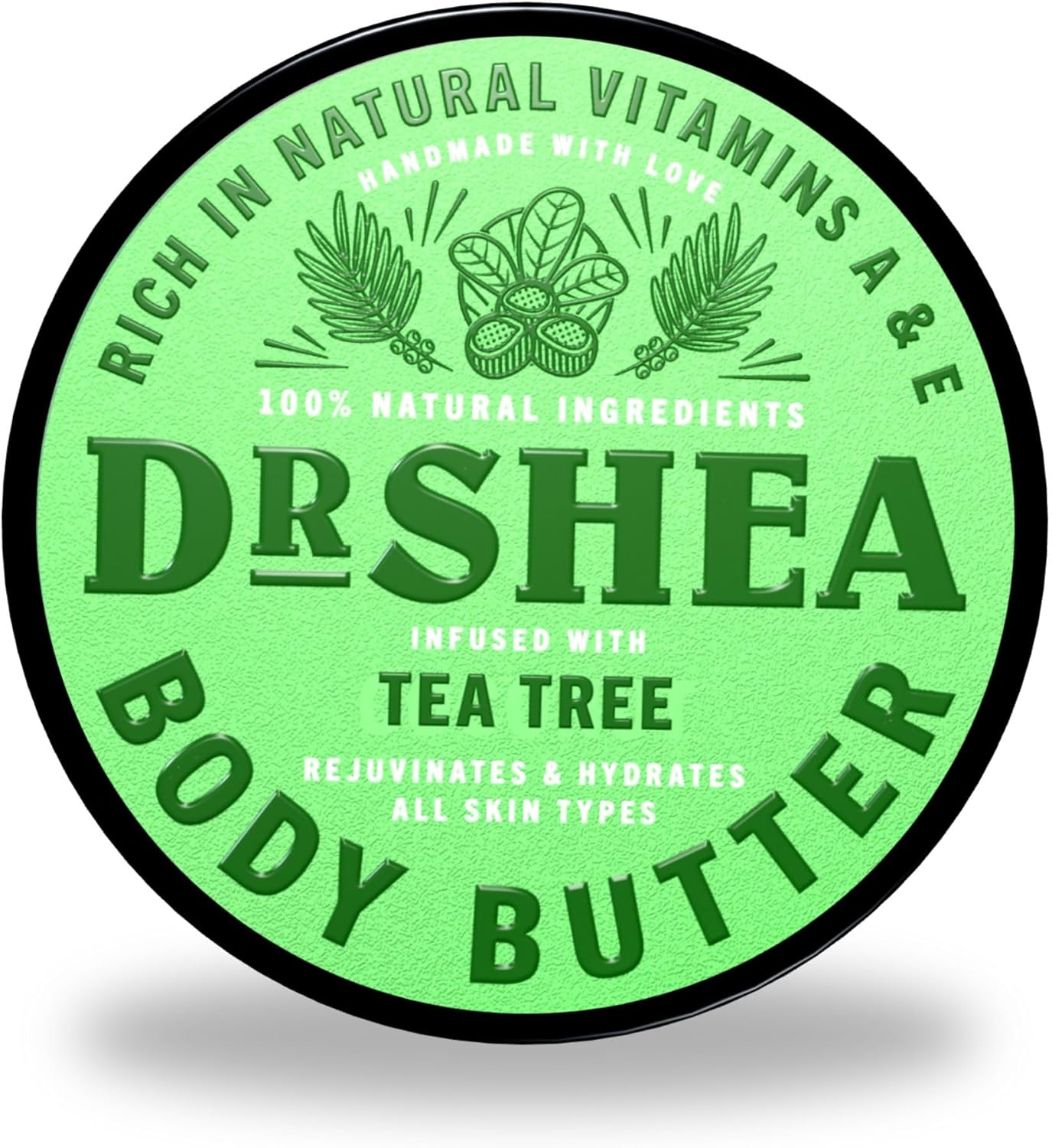 Tea Tree Body Butter – Dr Shea -Triple Moisturizer – 100% Vegan – Tattoo Healing – Dry Skin – Organic Lip Balm – Women Men Baby Safe – Hair Lotion – Face Cream