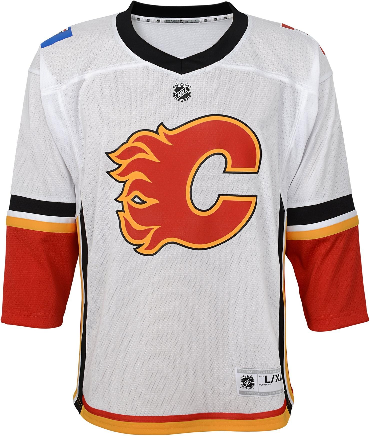 NHL by Outerstuff NHL Calgary Flames Kids & Youth Boys Replica Jersey-Away, White, Youth Large/X-Large(14-18)
