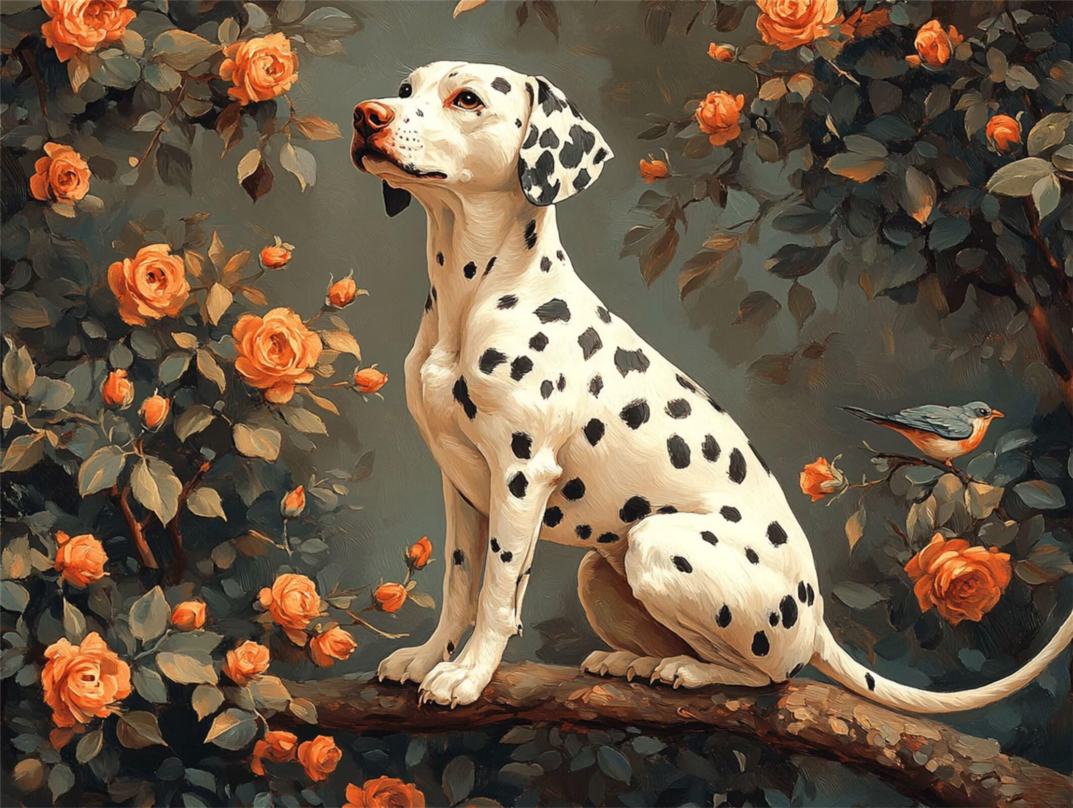 Blume Puzzle 6000 Teile, Holzpuzzle Erwachsene, Hund, n-263