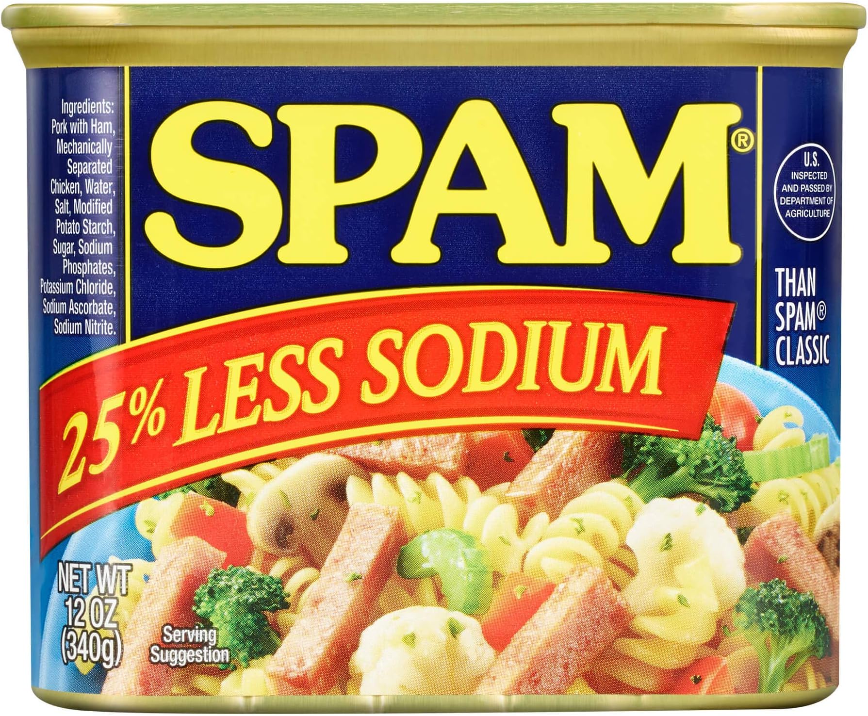 6 cans of spam (reduced salt)