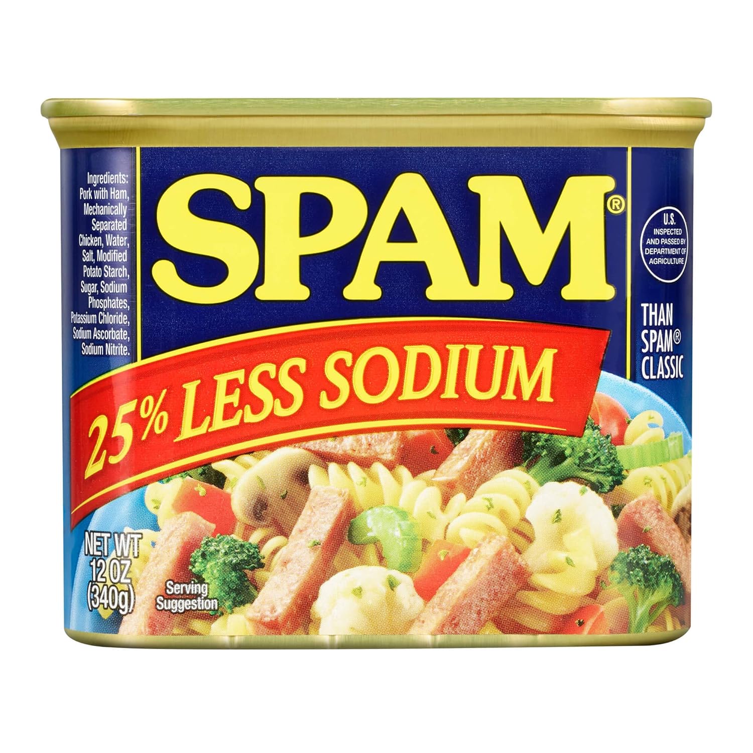 Spam Reduced Sodium Six 12 Ounce Cans Value Pack