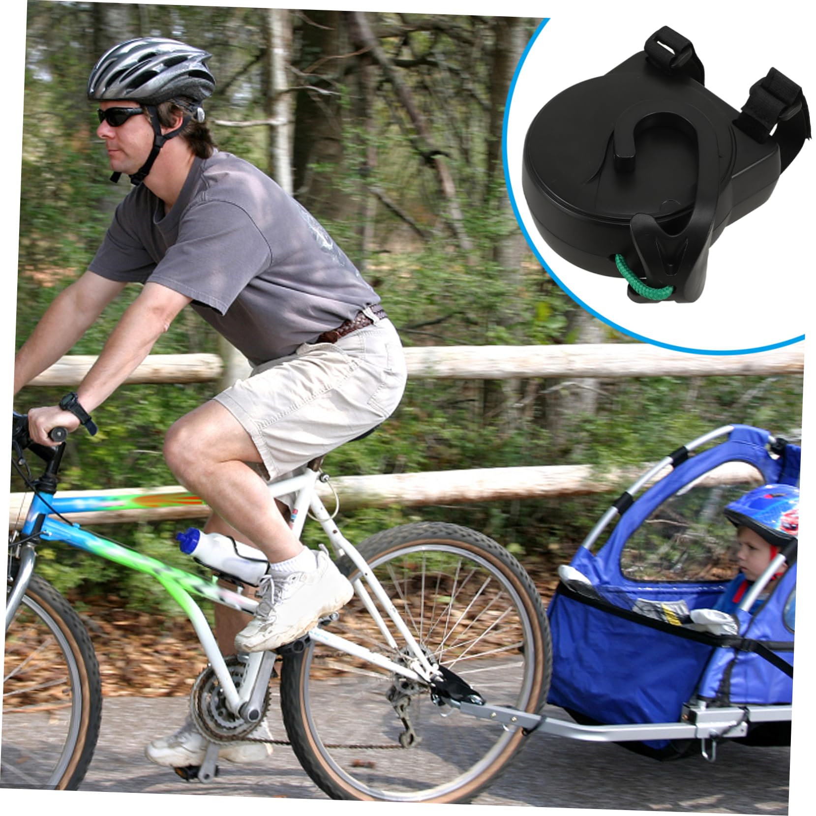 TOYANDONA Cuerda de Remolque para Bicicletas Infantiles Negra Abs