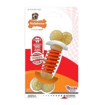 Nylabone Dental Chew Medium Bacon Flavored Pro Action Bone Dog Chew Toy