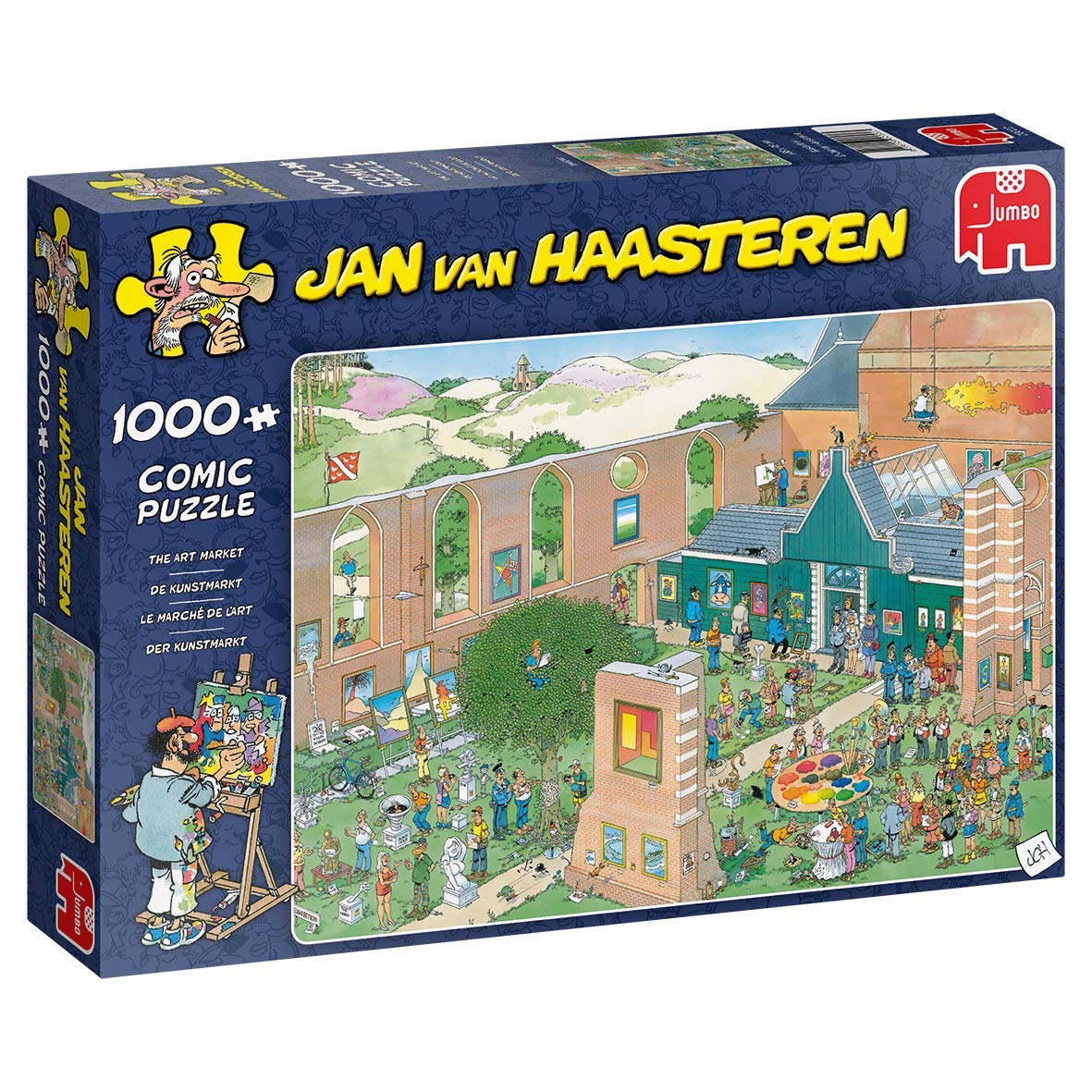 Jumbo Jan Van Haasteren The Art Market Jigsaw Puzzle Set (1000 Pieces)