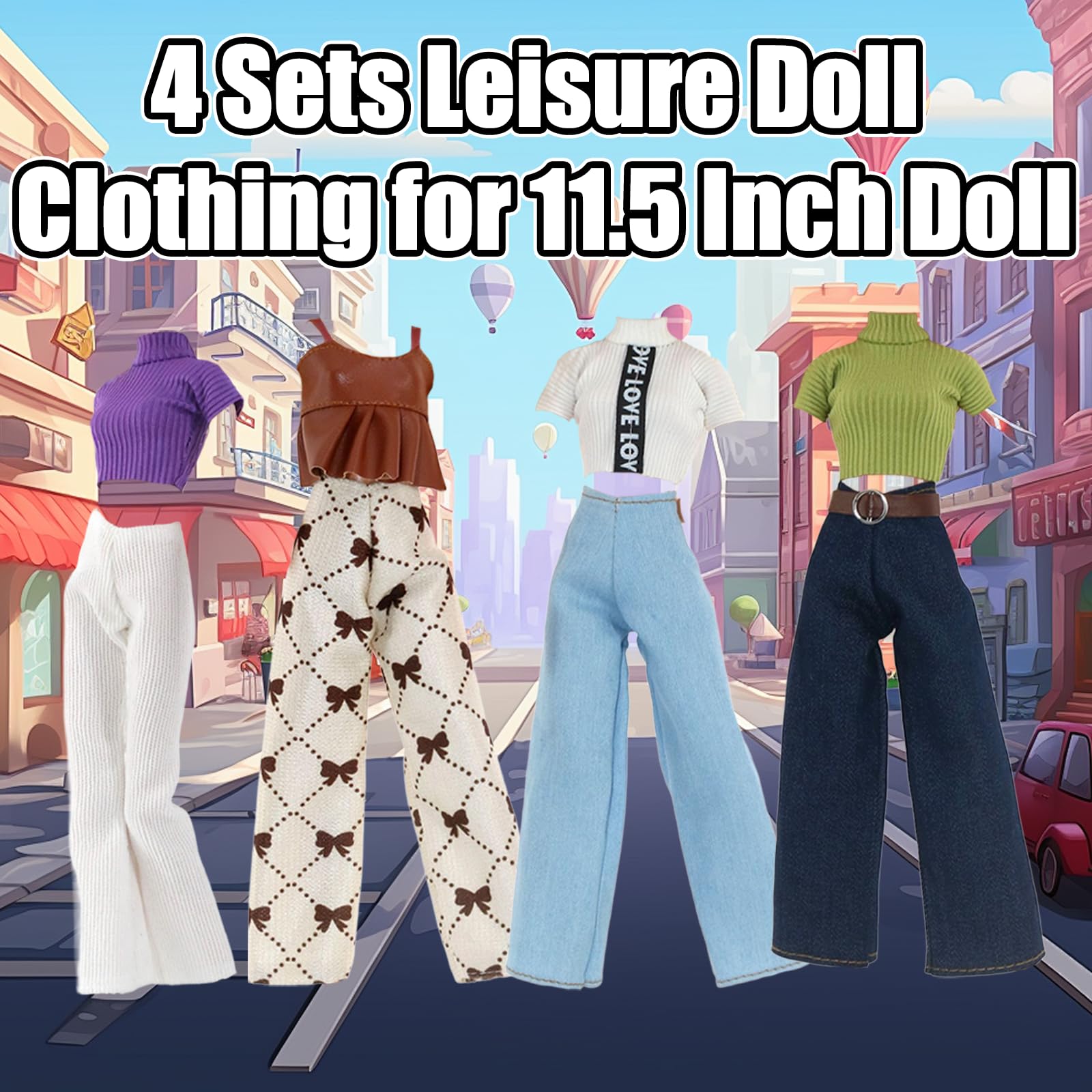 23 Pcs Doll Clothes and Accessories Set for 11.5 Inch Girl Doll - Image 2