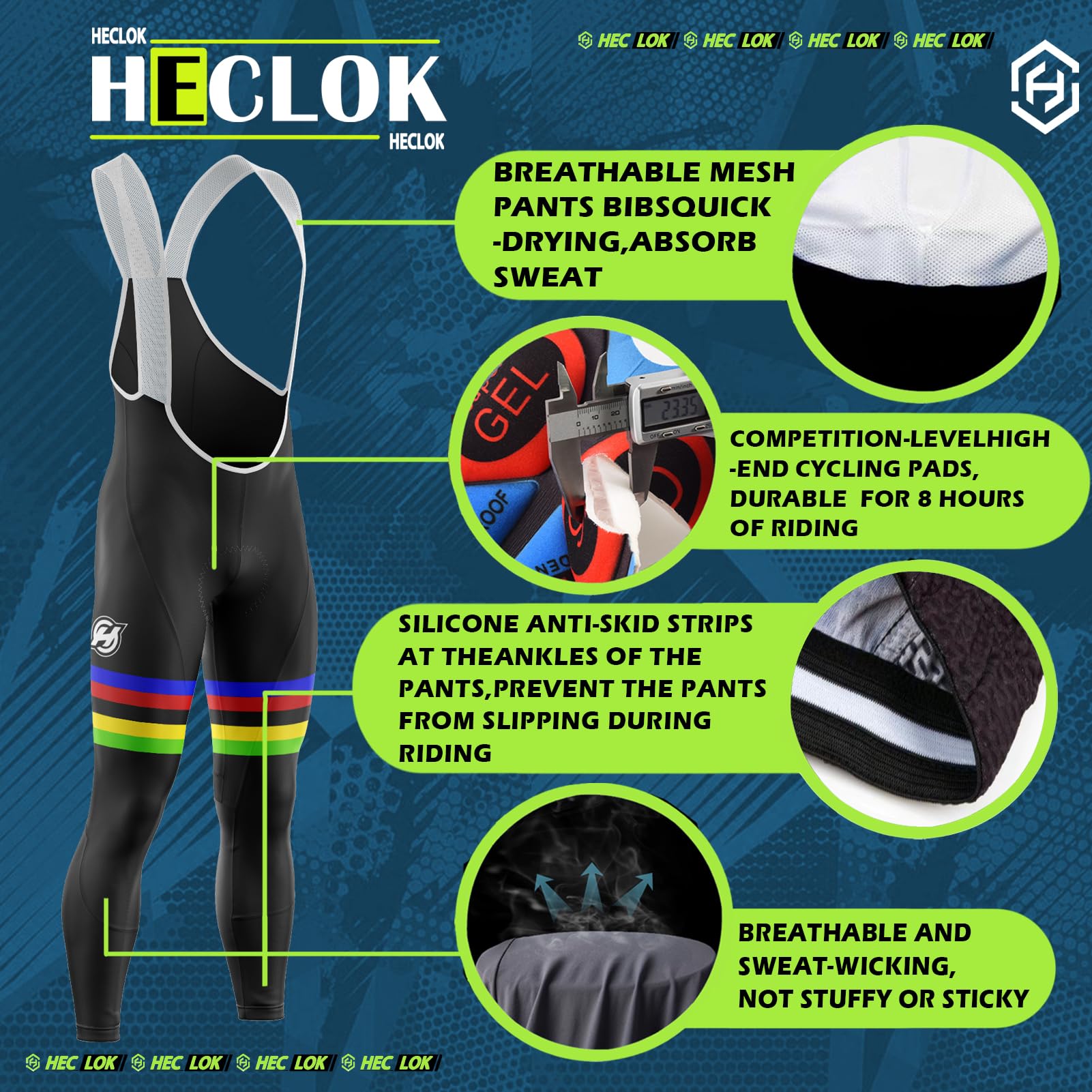 Abbigliamento Ciclismo Uomo Invernale Tuta da Ciclista Manica Lunga Completo Strada MTB Bici,con 9D Imbottiti Gel, Maglia Bicicletta Termico Vello Giacca e Pantaloni Salopette
