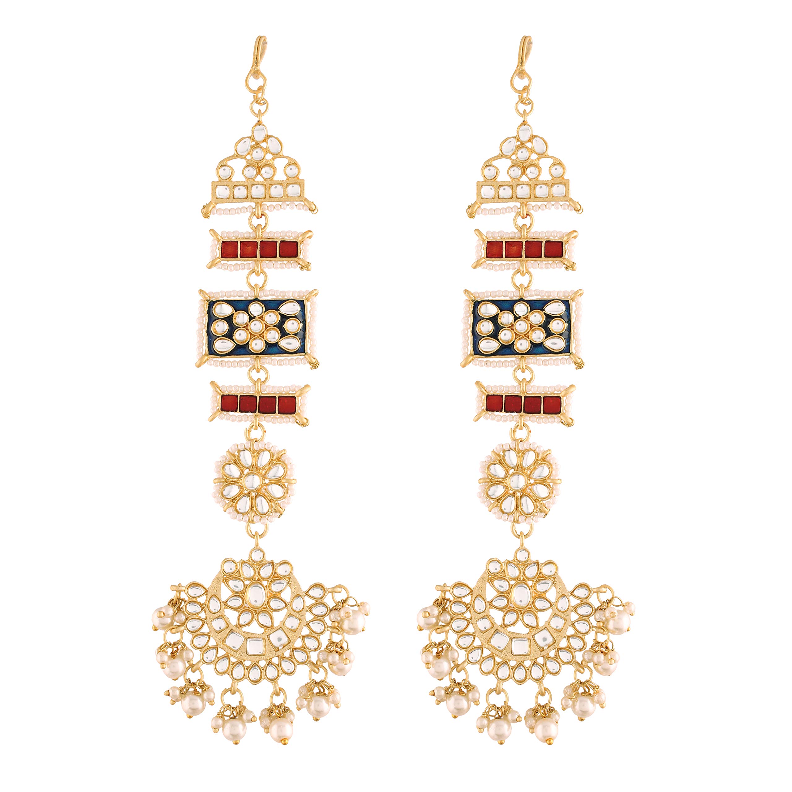 See full amazon price history chart for I Jewels 18K Gold Plated Zinc Alloy Matte Finish Kundan and Pearl Work Chandbali Earrings for Women (Red Blue) I Jewels 18K Gold Plated Zinc Alloy Matte Finish Kundan and Pearl Work Chandbali Earrings for Women (Red Blue) (B08YRNNM3R) Amazon Price History, Amazon Price Tracker
