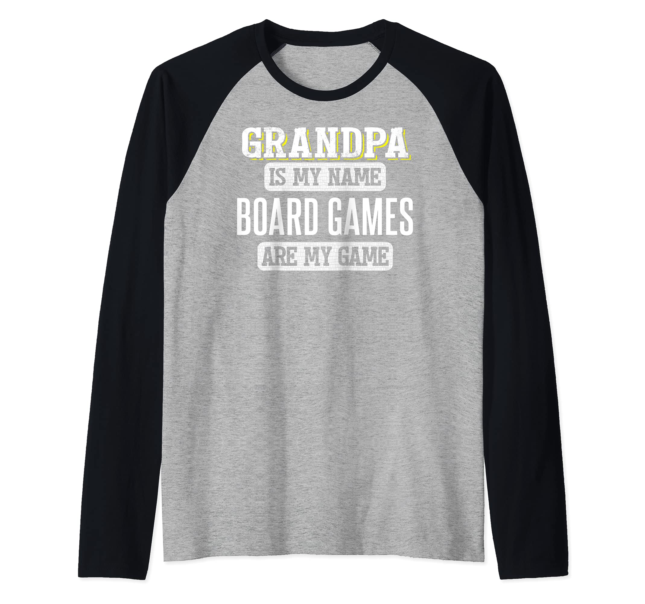 Funny Board Games Gift for Grandpa Fathers Day Design Raglan Baseball Tee