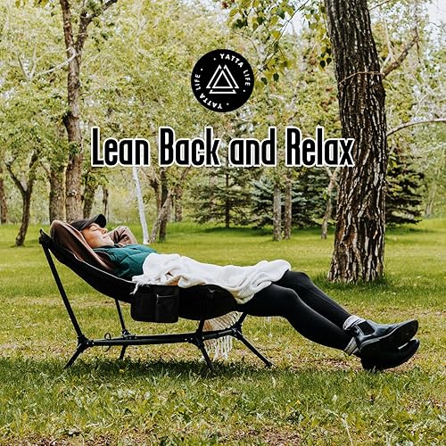 Miniatura 7 de Sillas de camping plegables de respaldo bajo para adultos con bolsas de almacenamiento y estuche de transporte - Sillas de césped plegables, silla