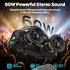 Monster Prism Pro Parlante Bluetooth Portátil de 60W TWS RGB para Exteriores | Parlante inalámbrico portátil con Bluetooth 6.0, batería de 24H, entrada USB/TF/AUX, resistente al agua IPX para playa, campamento, viajes 7