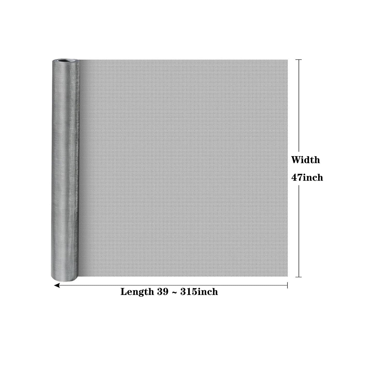 Zanotva 10 Mesh 304 Stainless Steel Woven Wire for BBQ Wire Mesh, Cabinets Mesh,Garden Fence Mesh,Window Screens Net, Replacement(47x275.6in/1.2x7m)