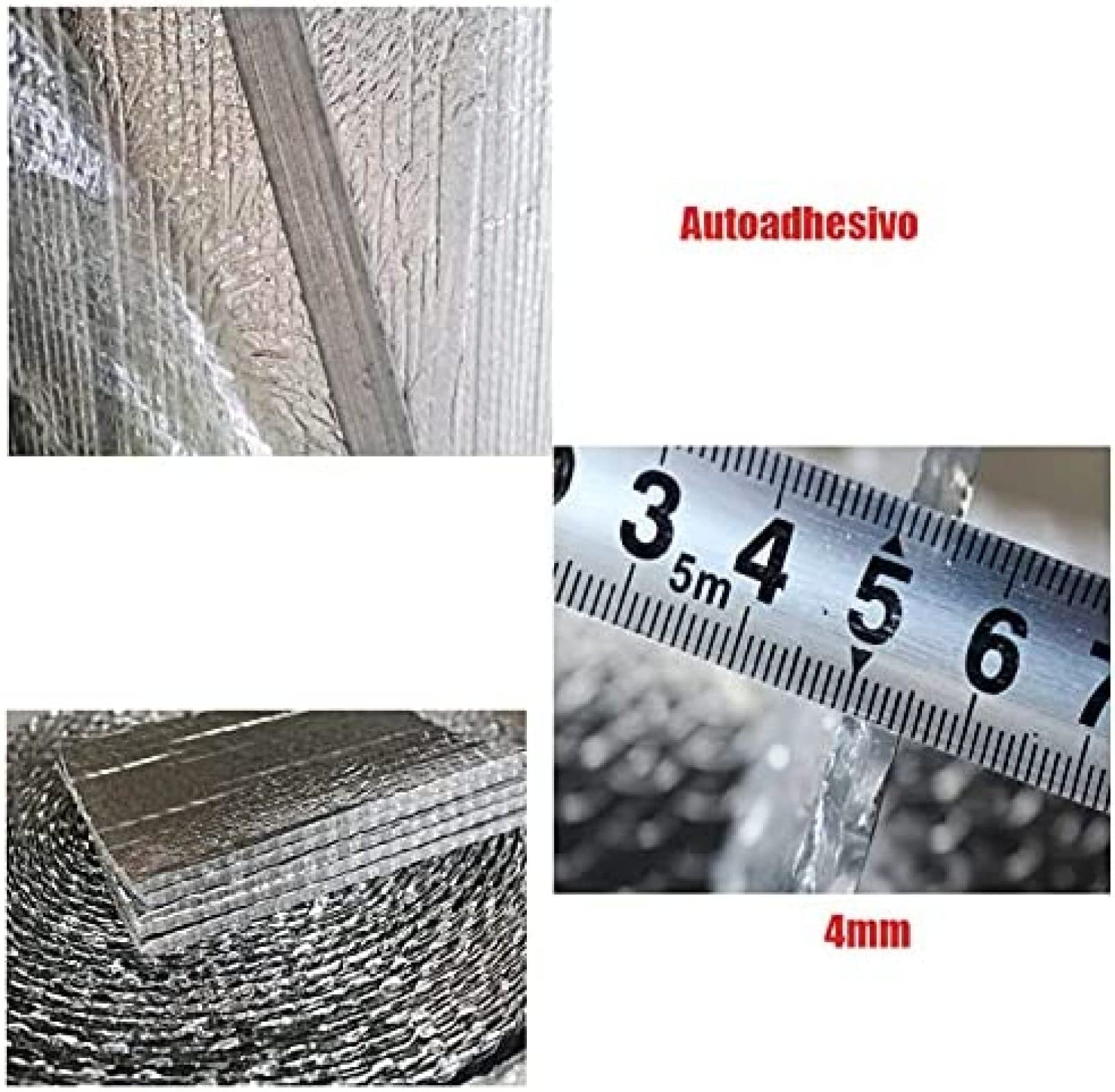 Folia Izolacyjna Bąbelkowa Odbłyśnik Grzejnika Samoprzylepna Dwustronna Aluminiowa Do Ścian Dachowych Podłogi Lofty Garaż Blaty Kuchenne,1m * 30m