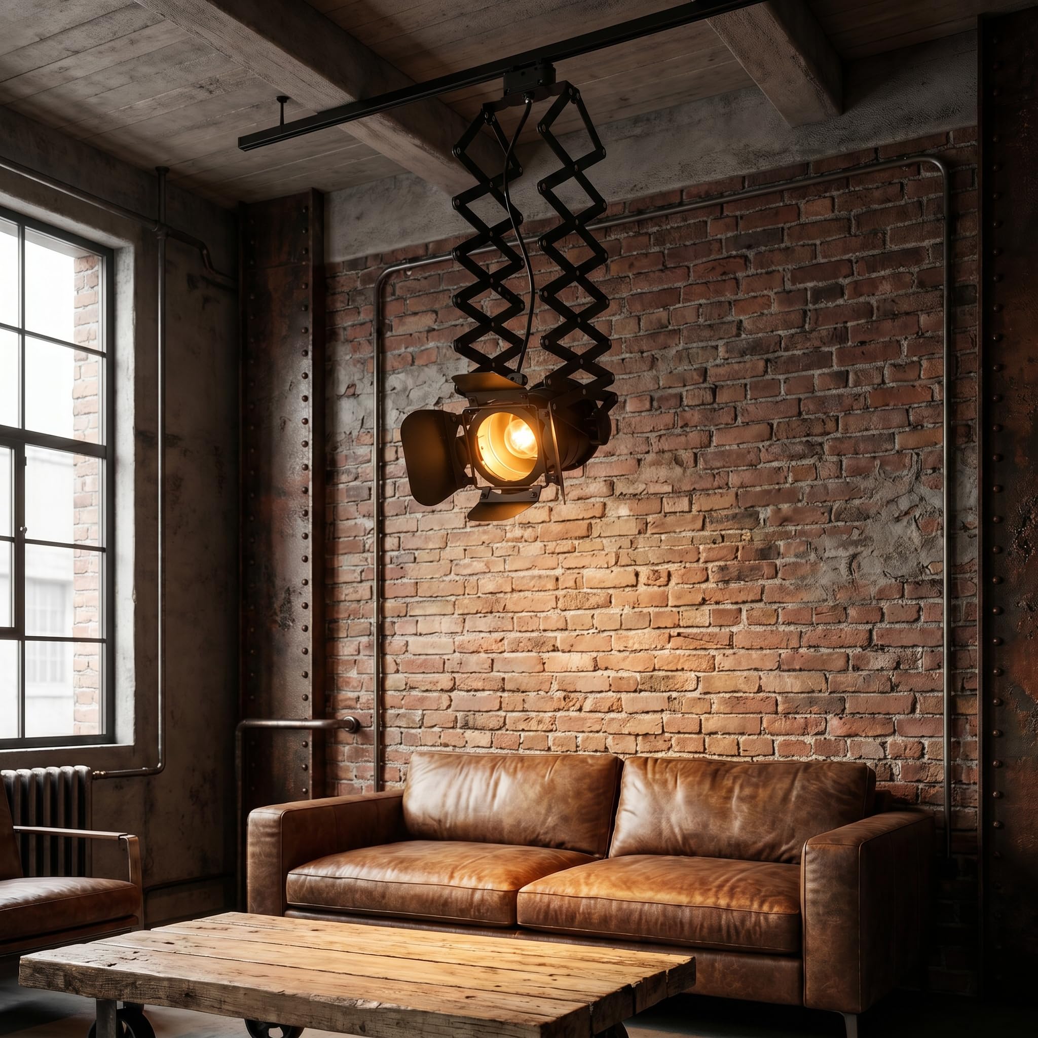 BARCELONA LED Foco de Carril Monofásico E27 Orientable y Extensible “Cinema” – Lámpara Estilo Cine Vintage Industrial de Aluminio Negro – Iluminación Direccional para Tiendas, Restaurantes
