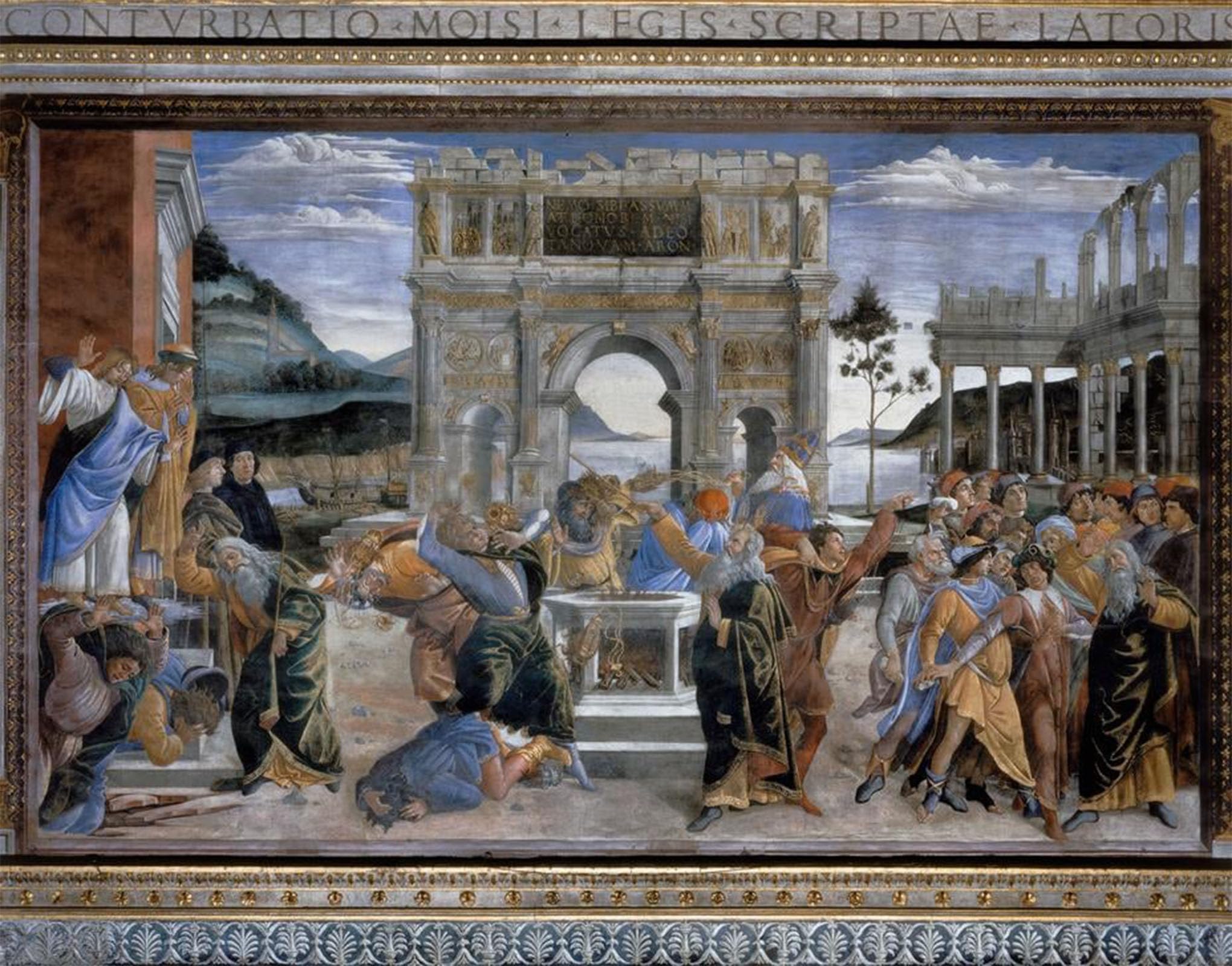 POSTERIIk Famous Animal Posters Vintage Picture The punishment of the rotting Korah by Sandro Botticelli Modern Wall Decor for Home Decor 60x90cm