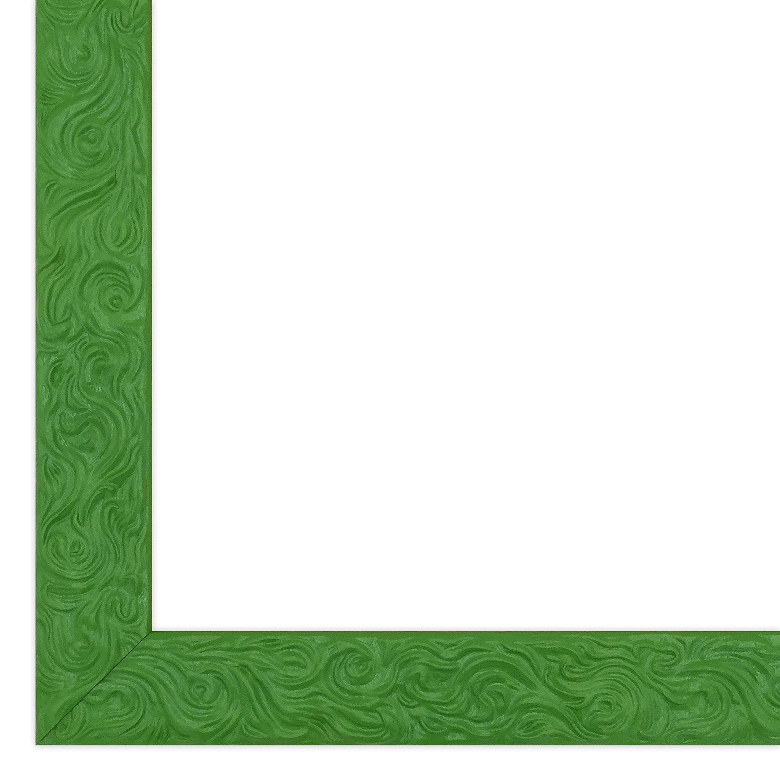 Poster e Stampa con Cornice Moderna - Bloody Mary Cocktail - Design Arredamento Bar - 70x70cm - Moderna Sagomata Effetto Onda Verde