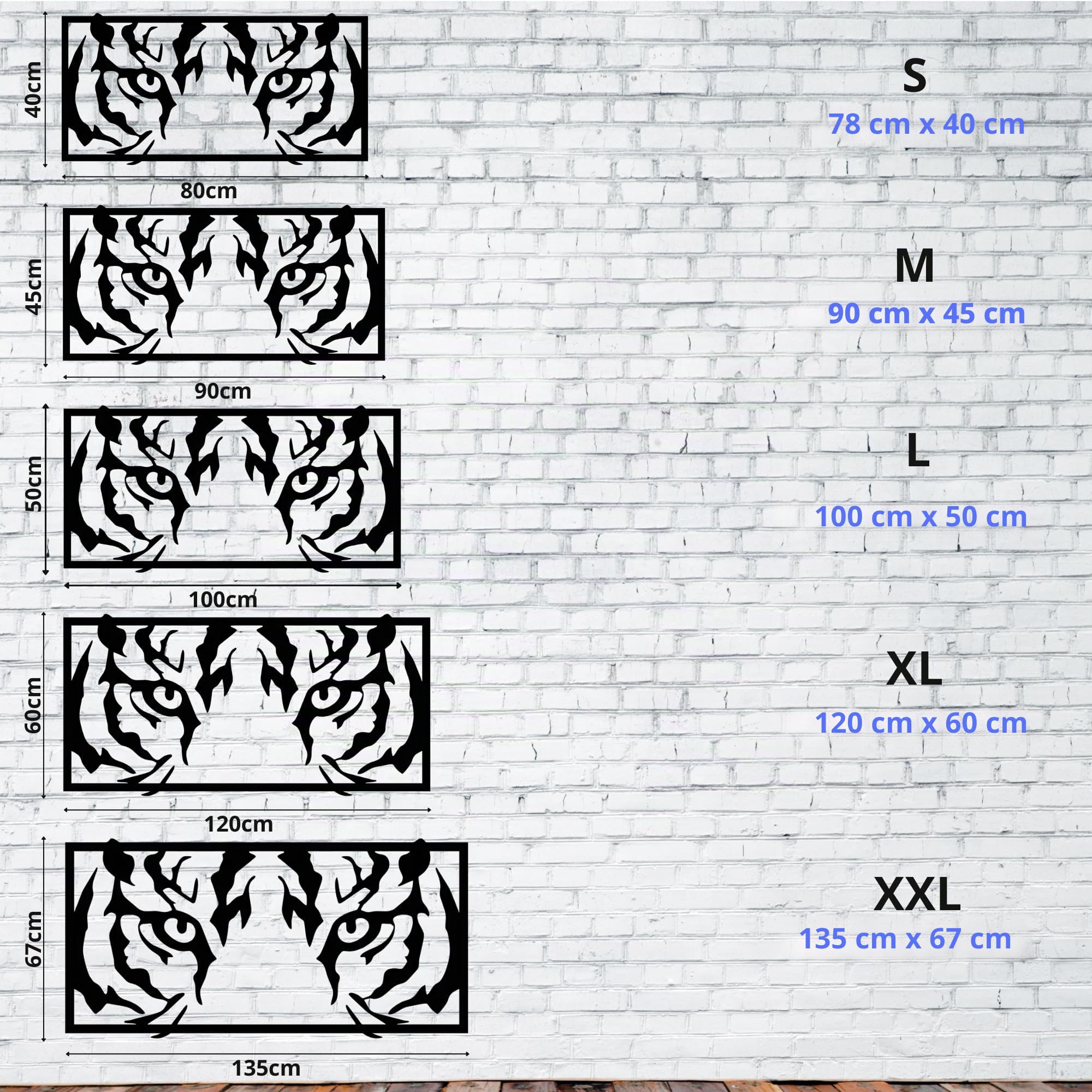 VAILLA Animales Cuadros decoracion salon modernos grande, Decoración de pared de madera 3D, Decorativos para Pared del hogar, Cuadro Habitacion, Quadros decoração sala, dormitorio (Ojos de tigre)