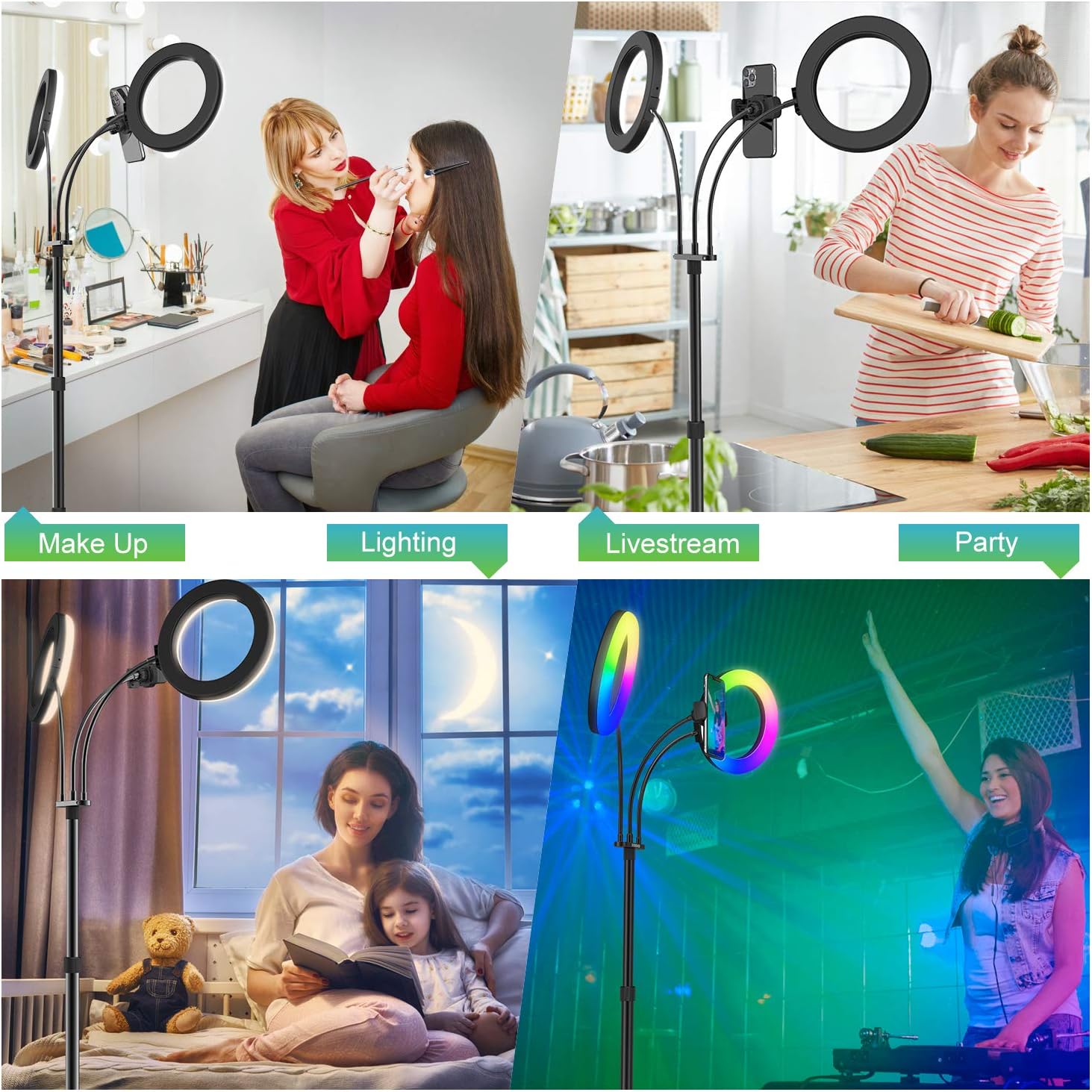 Best Promo Selfie Ring Light with Tripod Stand and Phone Holder(Extendable 69), SEBIDER 8 26 RGB Dimmable LED Dual-Circle Light for TikTok/Live Stream/Makeup/YouTube Video, Compatible with iPhone & Android Super Sale 🛒 Selfie Ring Light with Tripod Stand and Phone Holder(Extendable 69), SEBIDER 8 26 RGB Dimmable LED Dual-Circle Light for TikTok/Live Stream/Makeup/YouTube Video, Compatible with iPhone & Android