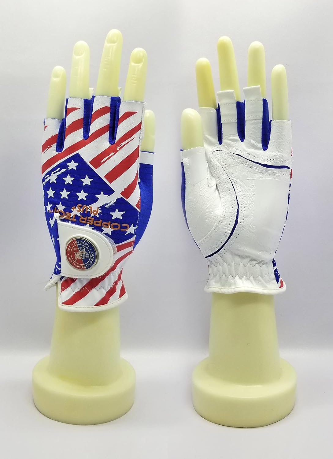 Copper Tech Plus Womens Half Glove Worn ON Right Hand