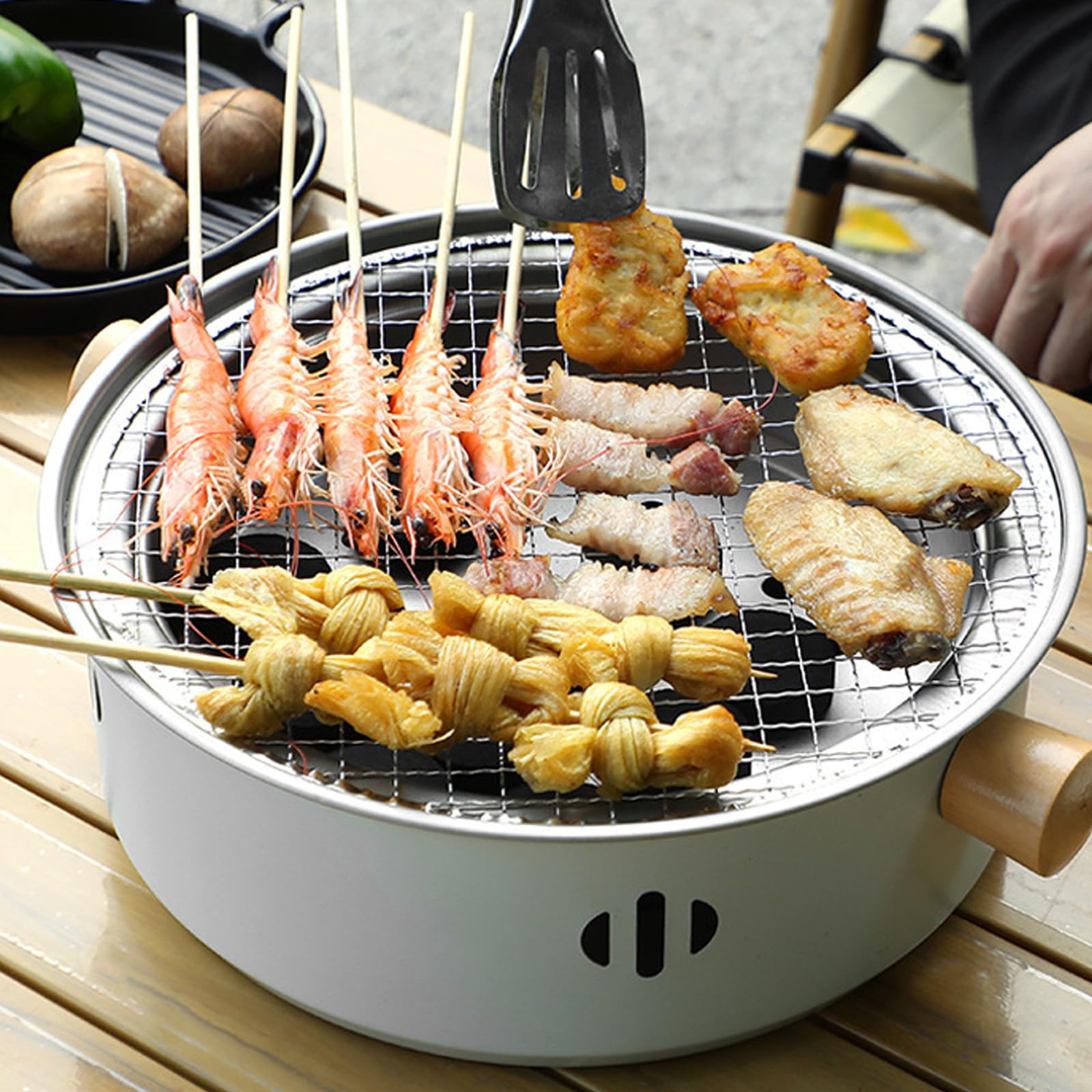 Juego de parrillas de barbacoa portátiles de montaje, Red