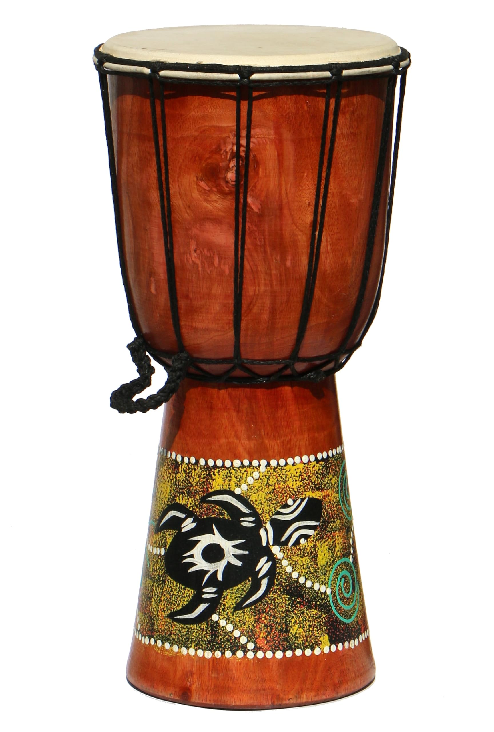 40 cm Djembe - Bongo mit Dot-Paint Bemalung Schildkröte als Geschenk-Idee Afrika Style Drum Trommel 12
