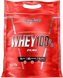 Integralmédica - Whey Protein Concentrado Baunilha 100% Pure - 21g de Proteína por Scoop, Suplementação Alimentar Pós-Treino, Fórmula Enriquecida com BCAAs - Pouch 1,8kg
