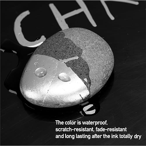 Miniatura 5 de ZEYAR Marcador de pintura de cromo líquido, bolígrafo plateado brillante para superficies lisas, efectos de visualización de alto brillo, aguja