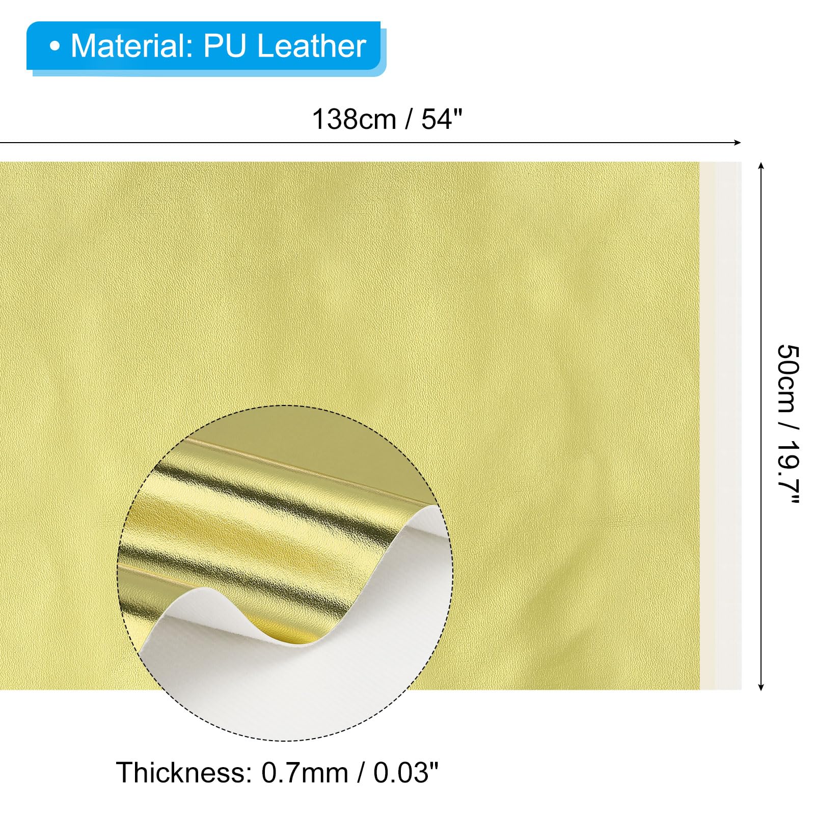 PATIKIL 54x19.7x0.03 Inch Faux Leather Sheets - Image 2