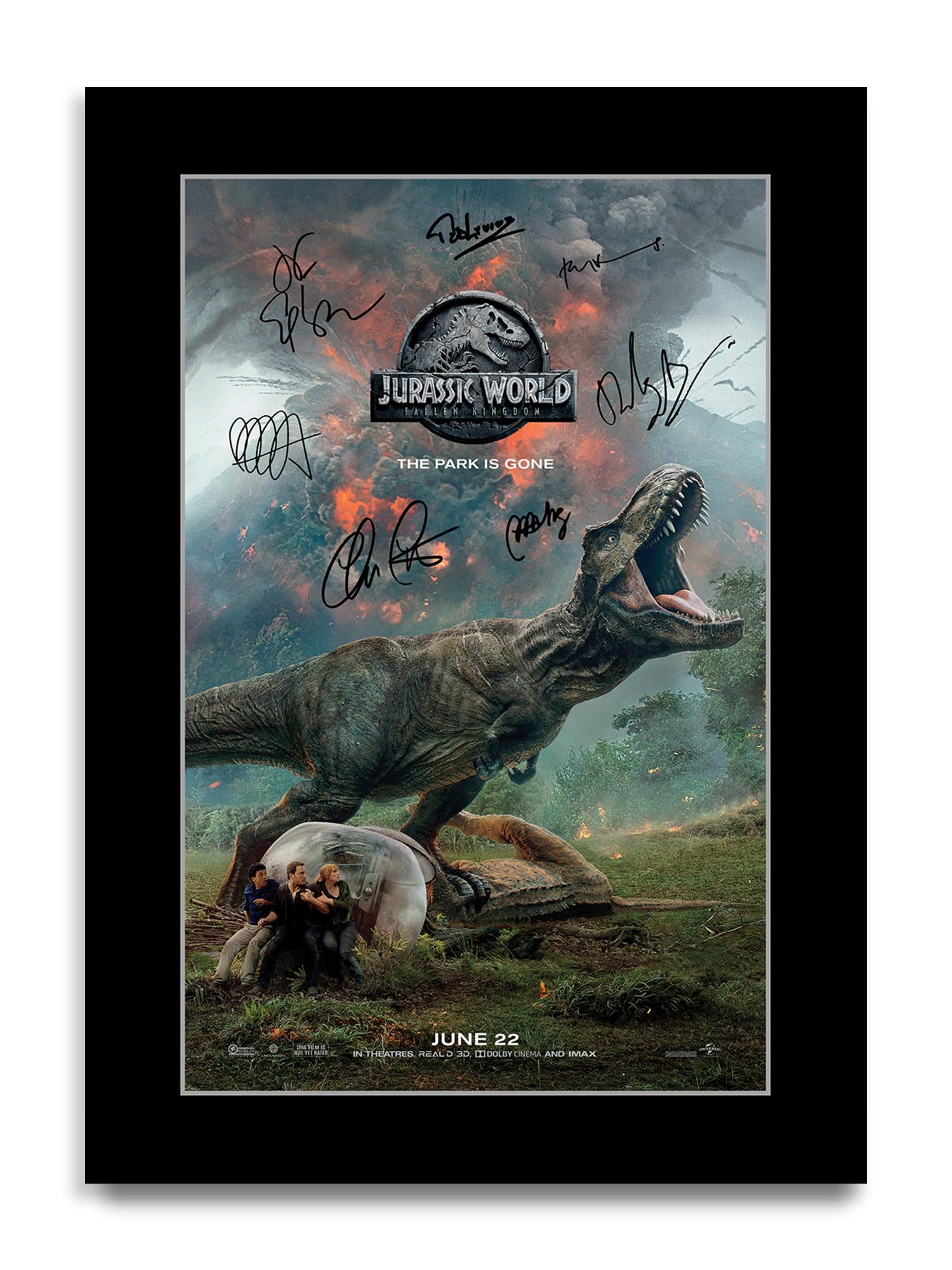 HWC Trading Jurassic World : Fallen Kingdom Gifts Printed Poster Signed Autograph Picture for Movie Memorabilia Fans (ID-003333) - A4 Print Only