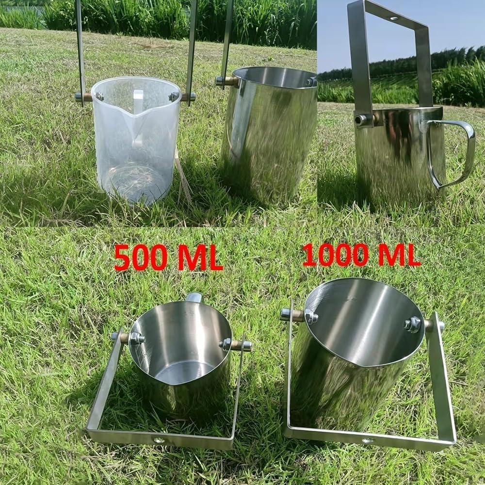 Campionatore D'acqua Telescopico Da 500/1000 Ml Mestolo Campionatore Con Bicchiere A Pendolo, Campionatore Di Qualità Dell'acqua For Test Sulle Acque Reflue(Stainless Steel 1000 Ml,1.17~4m)
