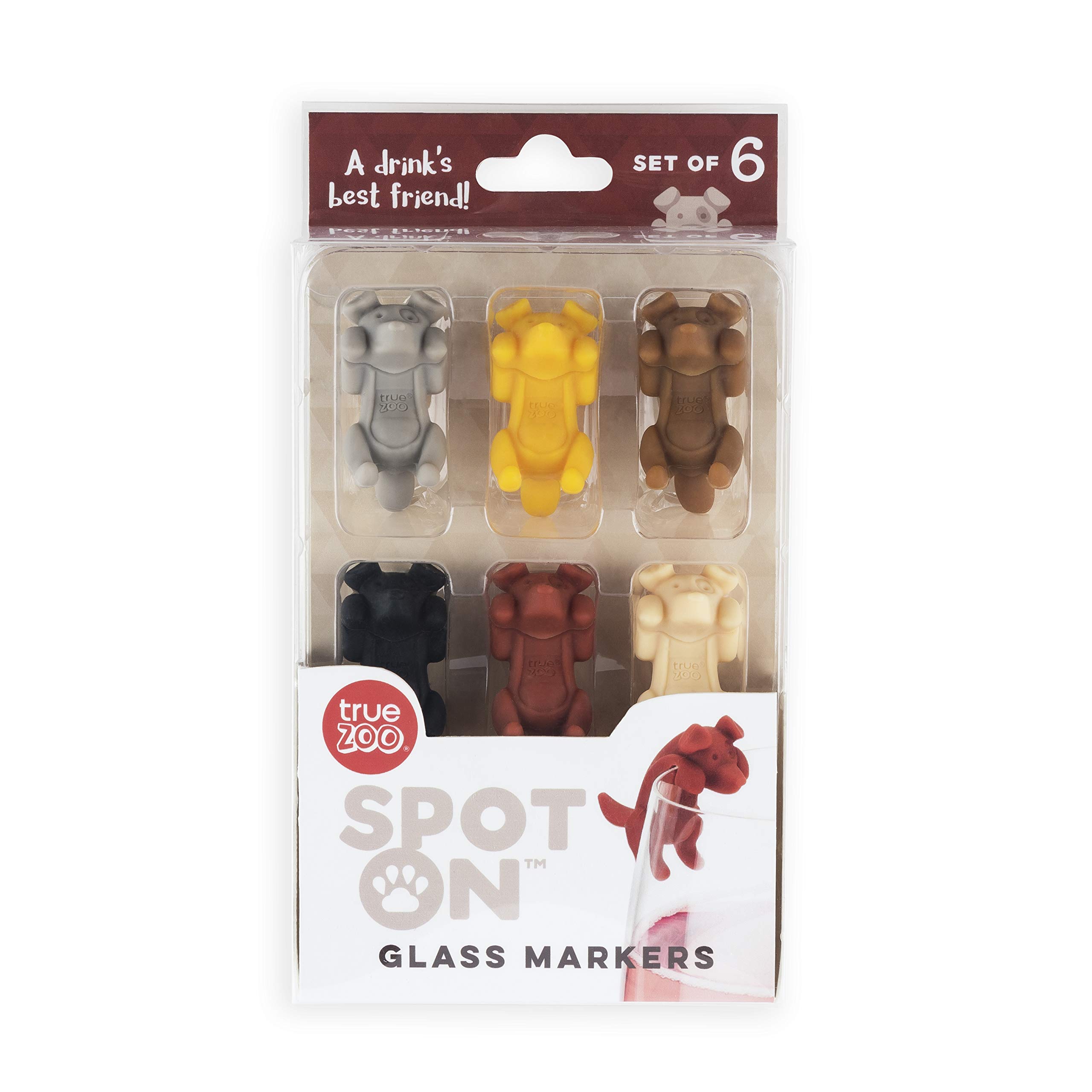 True Zoo Glas Marker, Silikon Wein Charms, Getränkemarker, Wein Charm Geschenke, Silikon