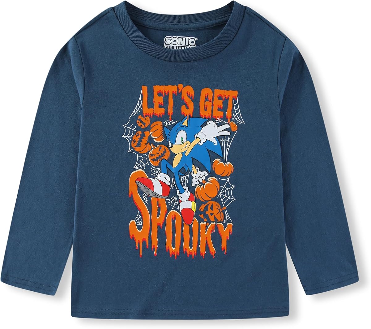 SEGA Sonic the Hedgehog Boys Halloween Long Sleeve Shirt Toddler Big Kids
