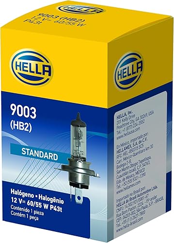 HELLA 9003 Bombilla halógena estándar, 12 V, 6055W, transparente, estándar - 6055W