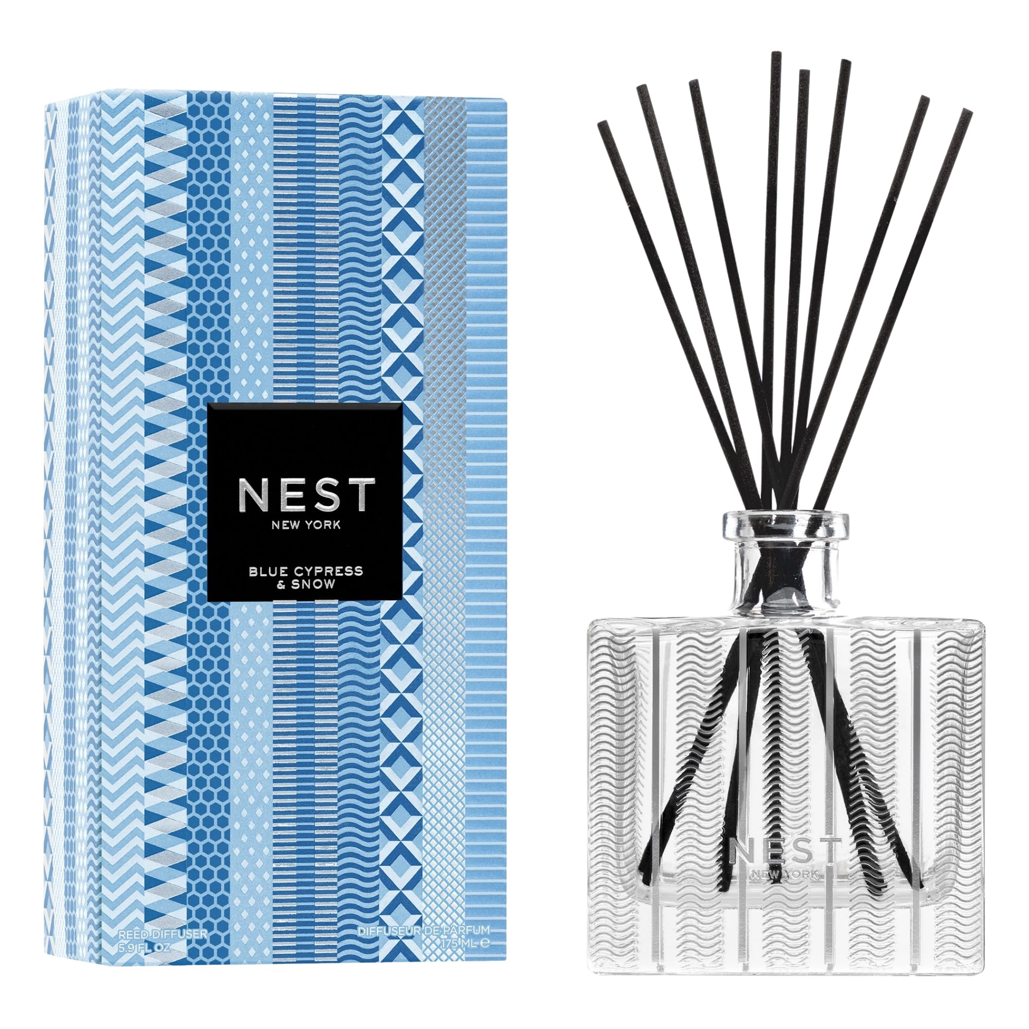 Amazon.com: NEST New York Reed Diffuser, Blue Cypress & Snow - The