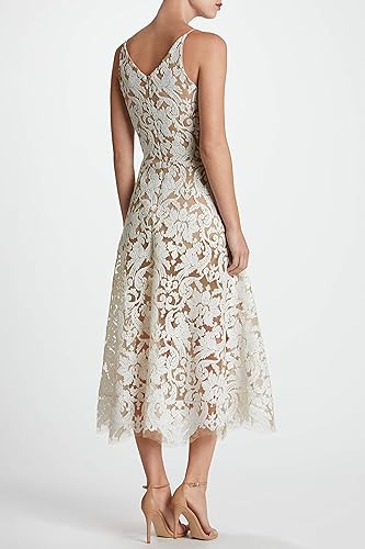 Miniatura 5 de Dress The Population Vestido midi Blair para mujer con escote pronunciado y corte ajustado y acampanado