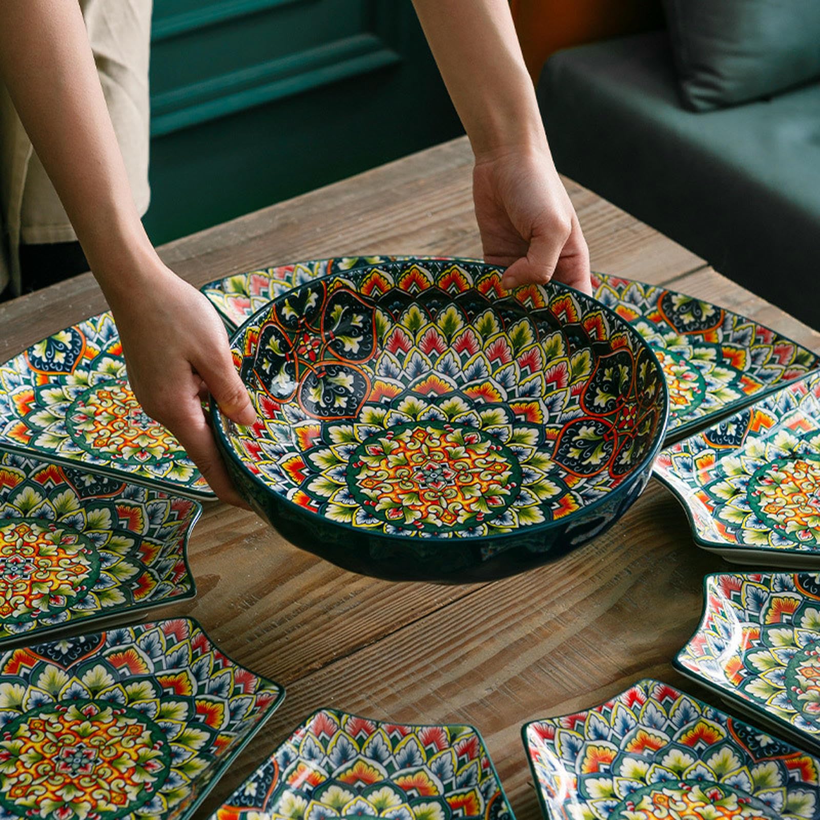 Miski do ryżu w stylu vintage, ceramiczne naczynia stołowe, miska do ryżu, wykwintne ceramiczne naczynia domowe odporne na wysoką temperaturę, kreatywne