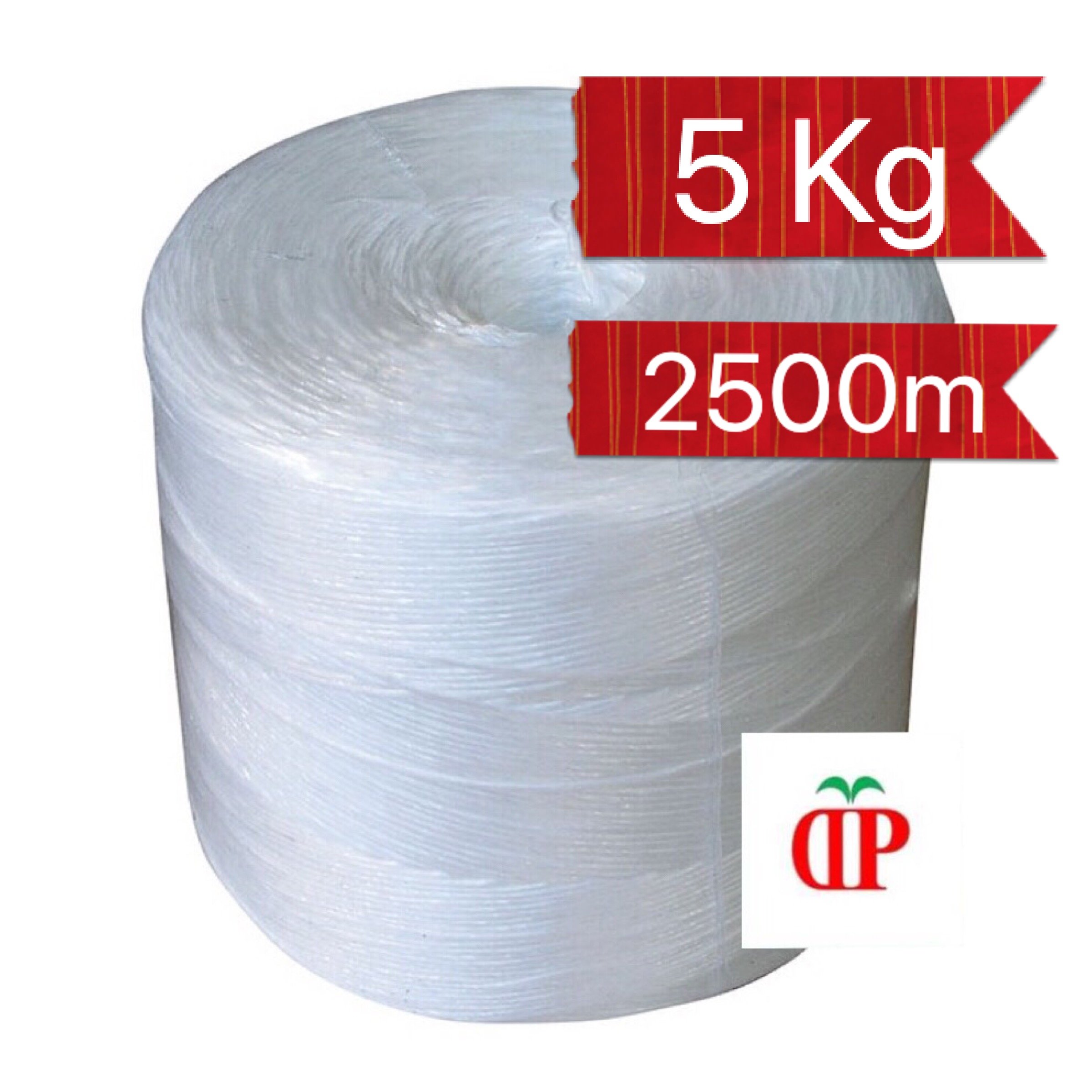 SPAGO AGRICOLO POLIPROPILENE 100% 2500m TITOLO 500 5KG STABILIZZATO UV,RESISTENTE e INALTERABILE. 3mm spessore.CORDA MILLEUSI IN FILATO DI POLIPROPILENE