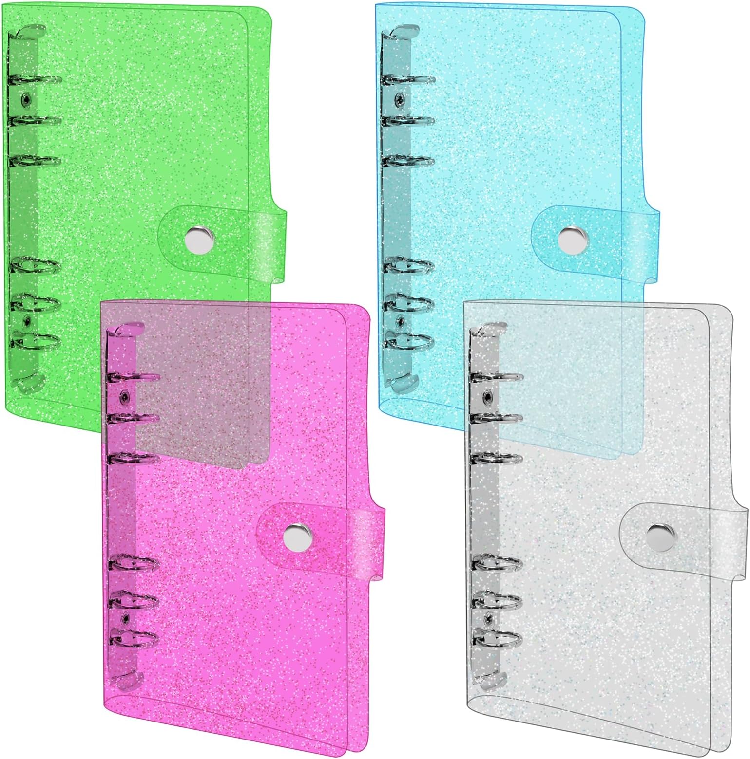Carpesano 4 Anillas Langing - Funda Blanda De PVC Para Hojas De Papel De 6 Agujeros, Cuaderno, Recargable, Tamaño A5 Estándar, Carpeta Tipo Archivador Con Anillas De Forma Redonda, Color A6 Carpeta Anillas A5