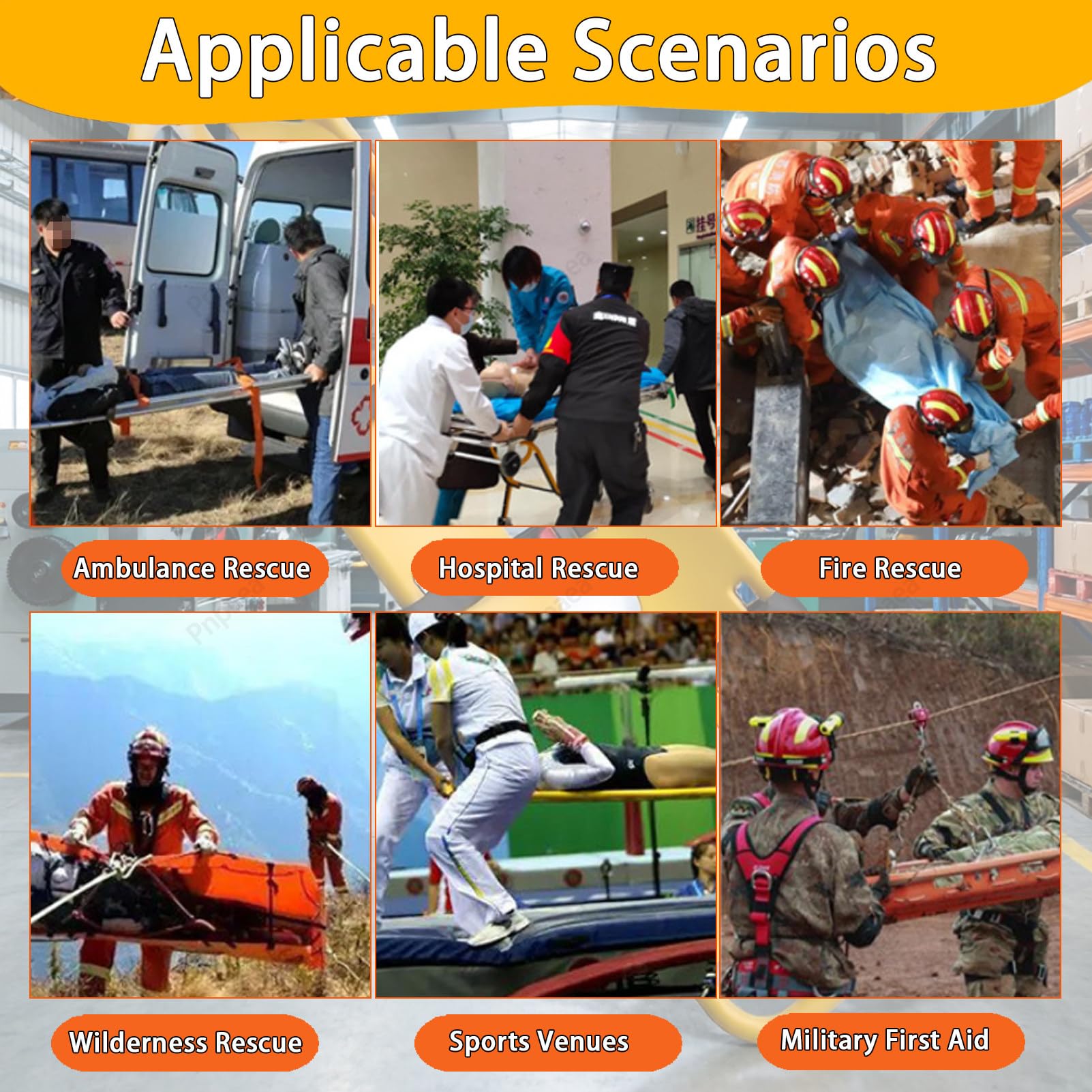 Camilla De Cuchara De PláStico, Camilla MéDica EMT, Camilla PortáTil Plegable De Cuchara De Aluminio,EvacuacióN Heridos En Rescates Emergencia Stretcher