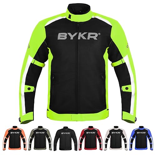 BYKR Mesh Motorcycle Jacket for Men, Enduro CE Armored