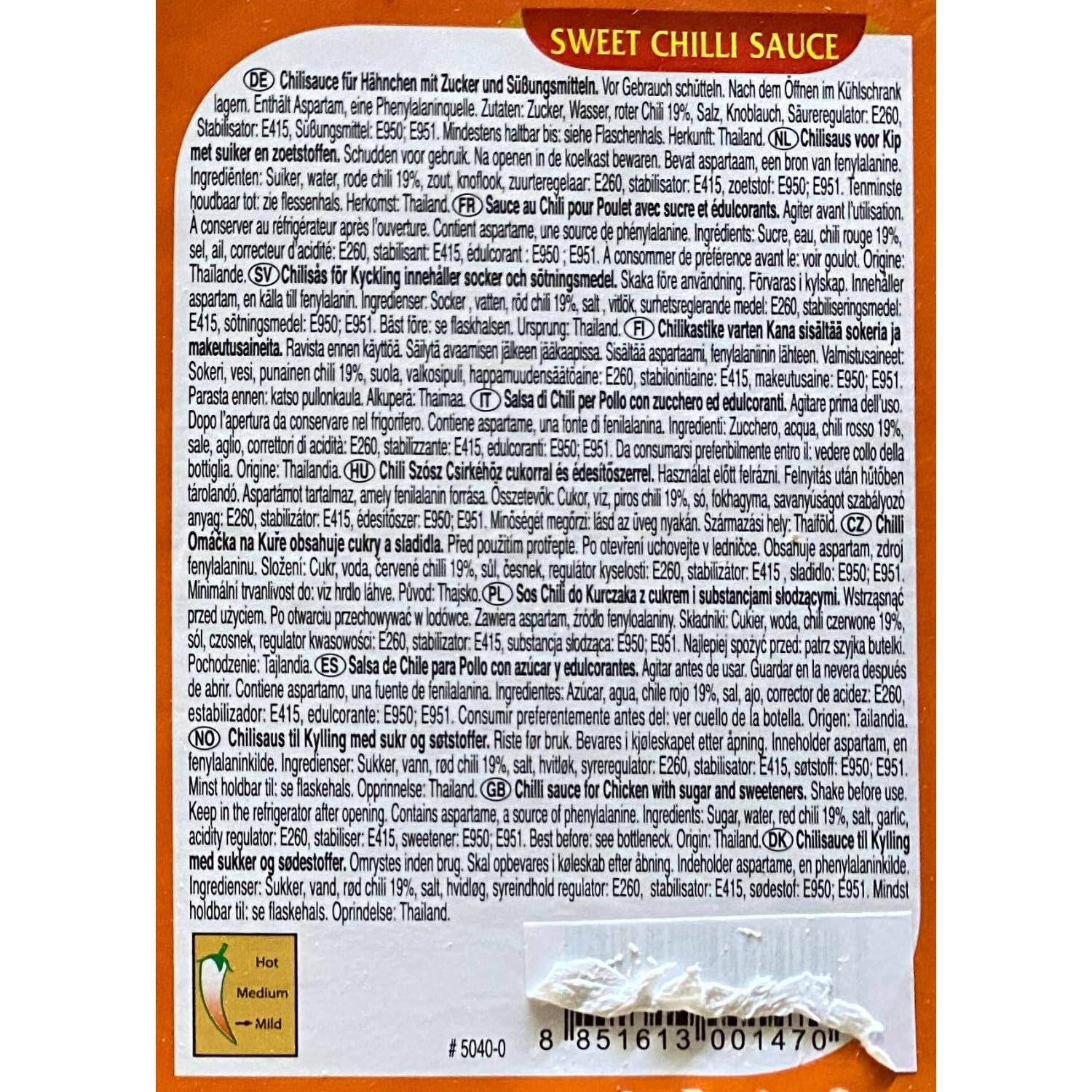 ROYAL THAI - Sweet Chili Sauce für Huhn - Multipack (12 X 700 ML)