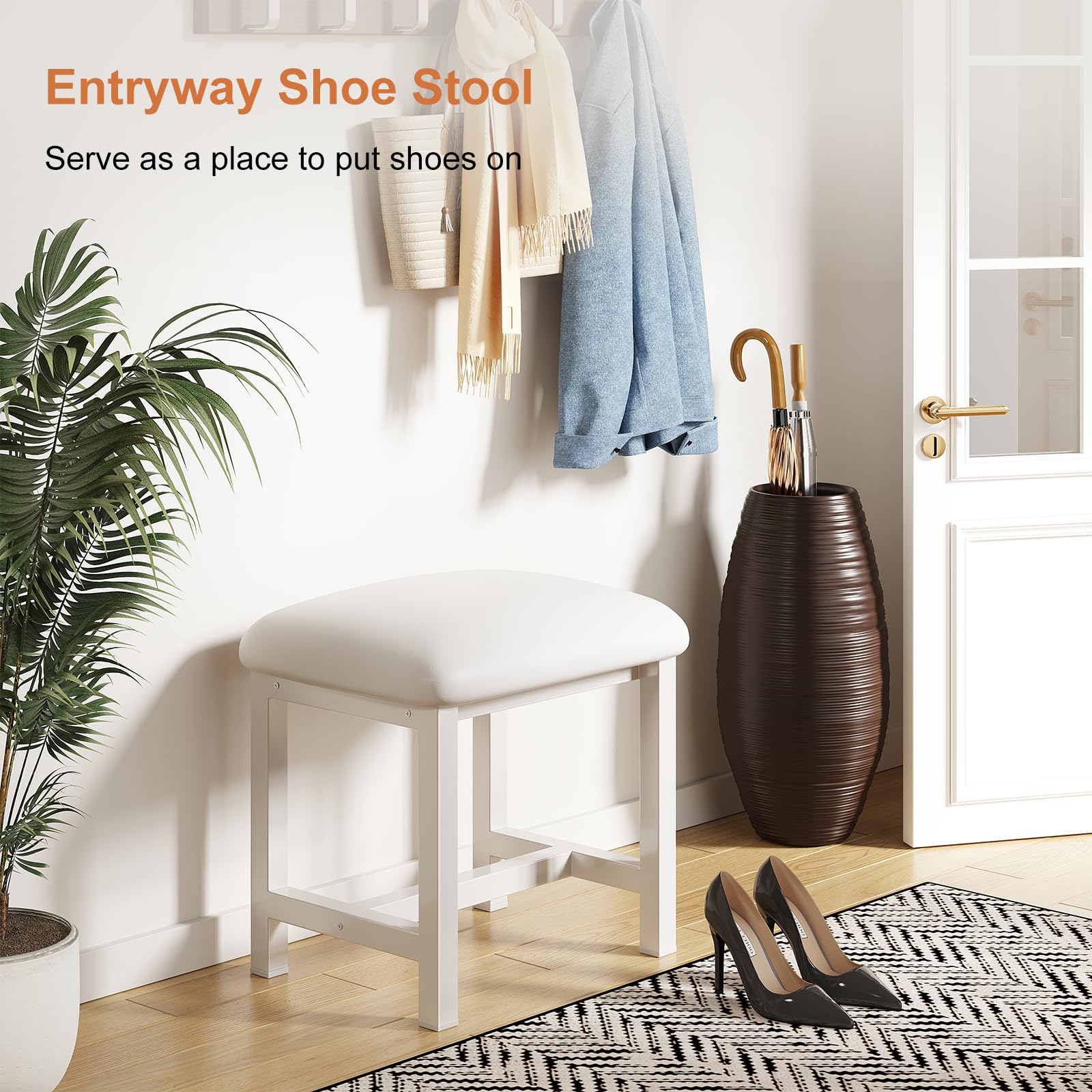 white leather dressing table stool Amazon.com: BEWISHOME White Vanity Chair, Leather Vanity Stool, Small Stool  Chair for Vanity, Square Ottoman Foot Stool, Makeup Vanity Chairs with  Thick Padded Seat for Bathroom, Bedroom, Entryway, KFD01W : Home &