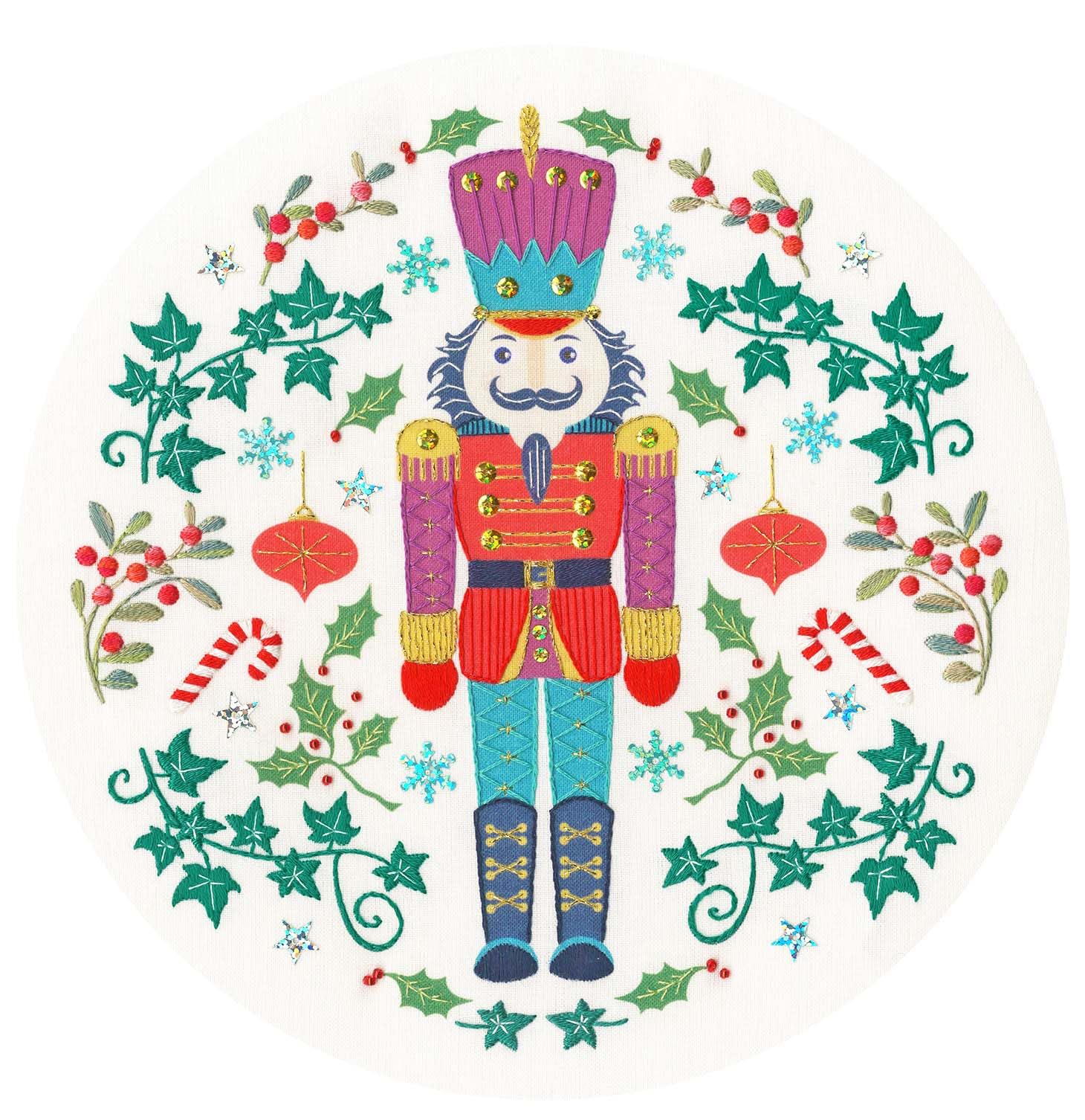 Bothy Threads Mehrfarbig Embroidery Kit - Folk Christmas