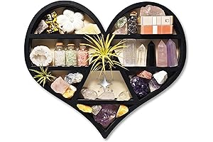 Floating Wooden Heart Wall Shelf