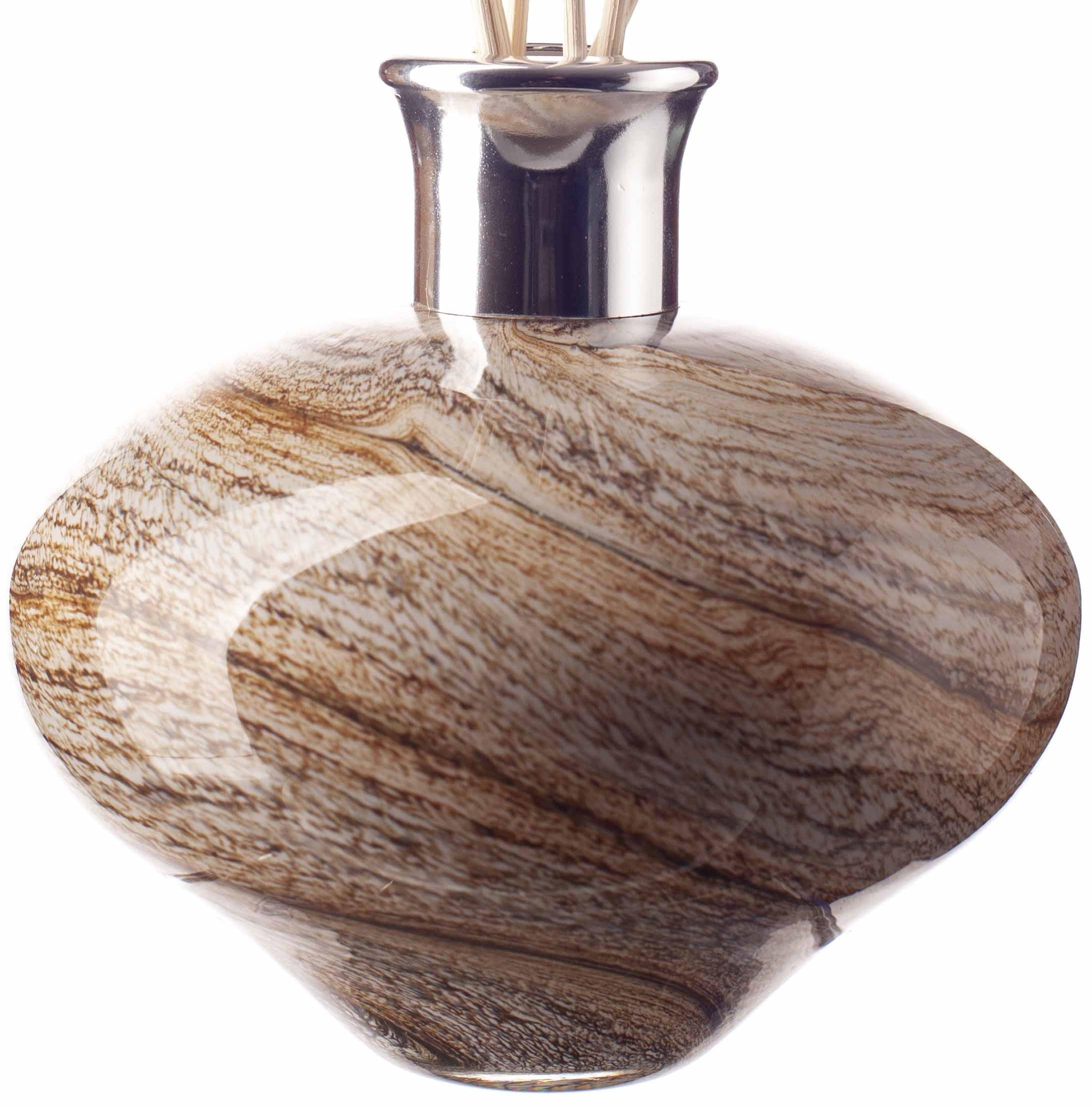 Amelia Art Glass Cream, Beige And Brown Oval Reed Diffuser In (Natural Stone)