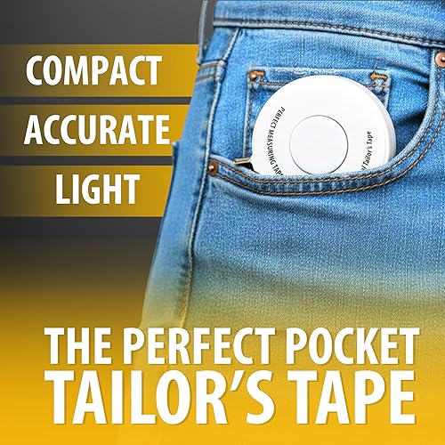 Miniatura 2 de Perfect Measuring Tape - Cinta métrica retráctil premium de sastre y cinta para manualidades - 80″ / 2m - Cinta métrica de bolsillo con pulgadas