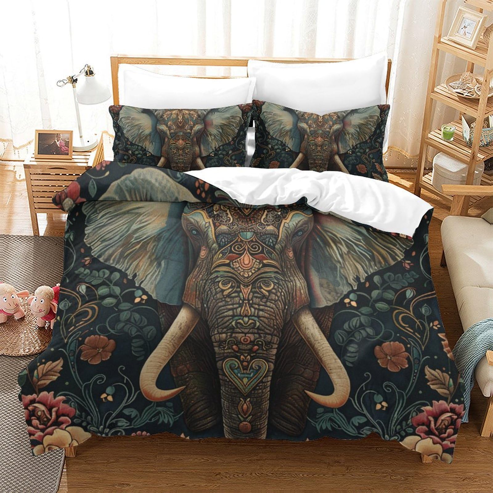 Housse de couette 260x220 avec fermeture éclair pour stopper la couette qui glisse