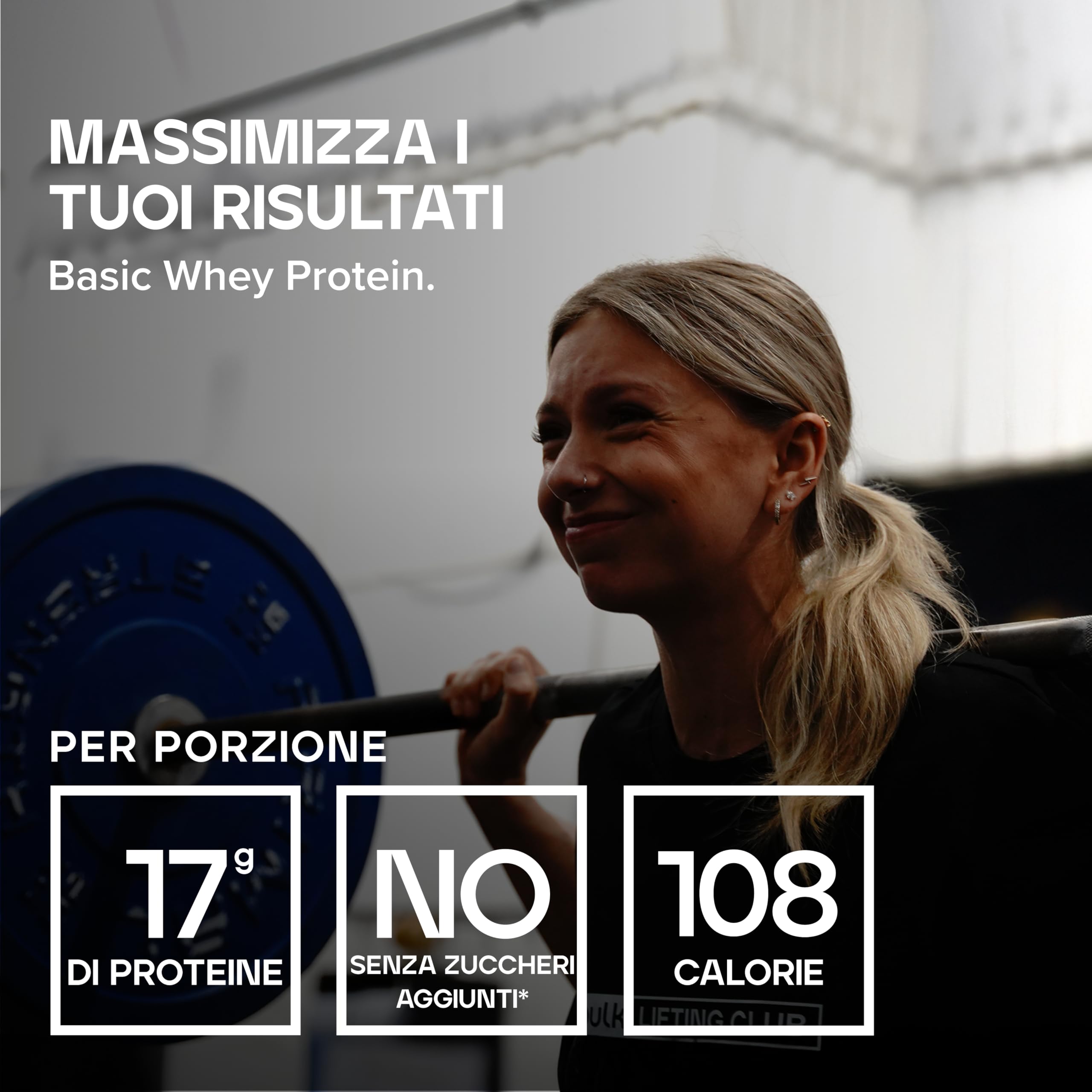 Bulk Basic Proteine del Siero in Polvere | Banana | 2,5 kg | 82 Porzioni | Fino a 18 g di Proteine | Basso Contenuto di Zuccheri | Rapido Assorbimento | Supporta la Crescita e il Recupero Muscolare