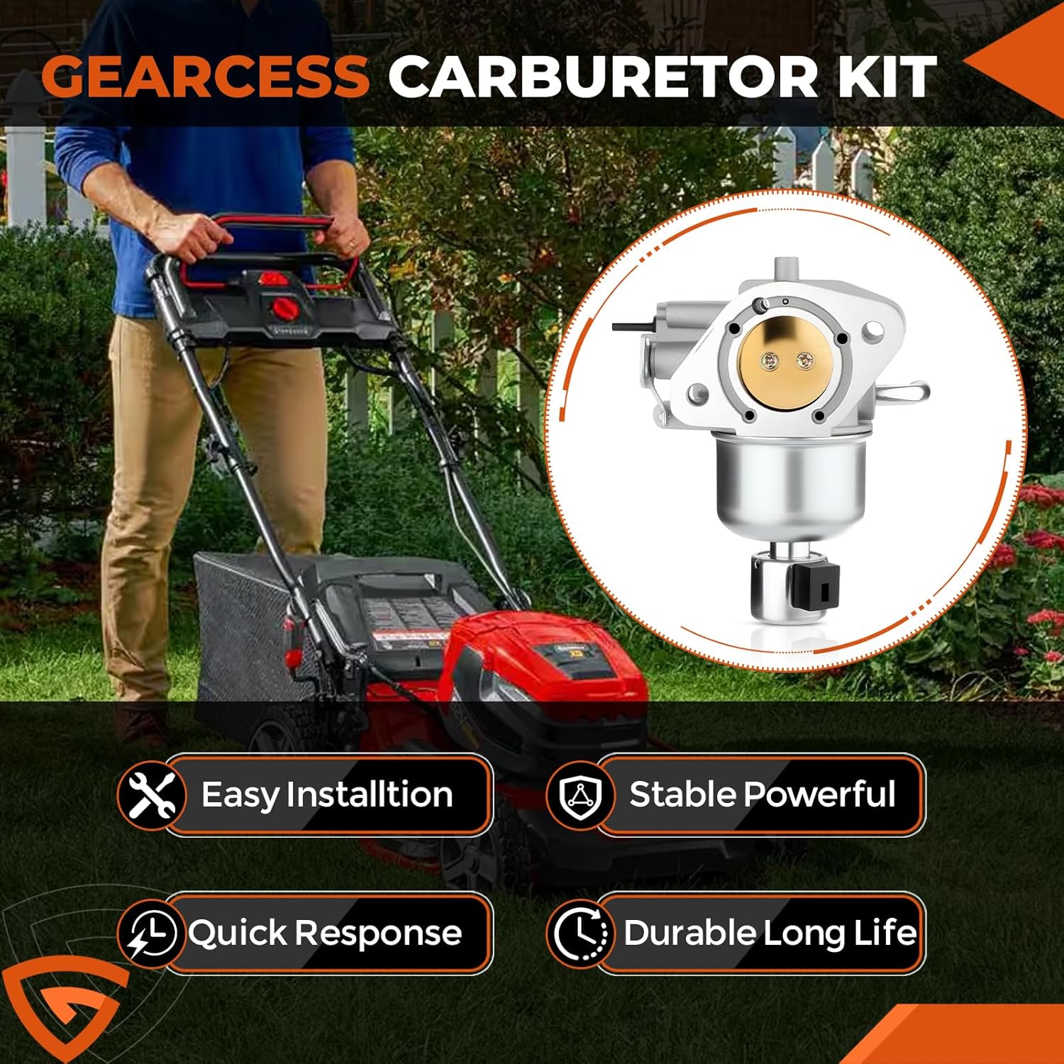 Carburetor Fit For Kohler 7000 Series KT725 KT730 KT735 KT740 KT745 22HP 23HP 24HP 25HP 26HP Engines Carb with Air Oil Filter Fuel Pump Maintenance Kit, Replaces# 16 853 19S, 32 853 63S, 32 853 67-S