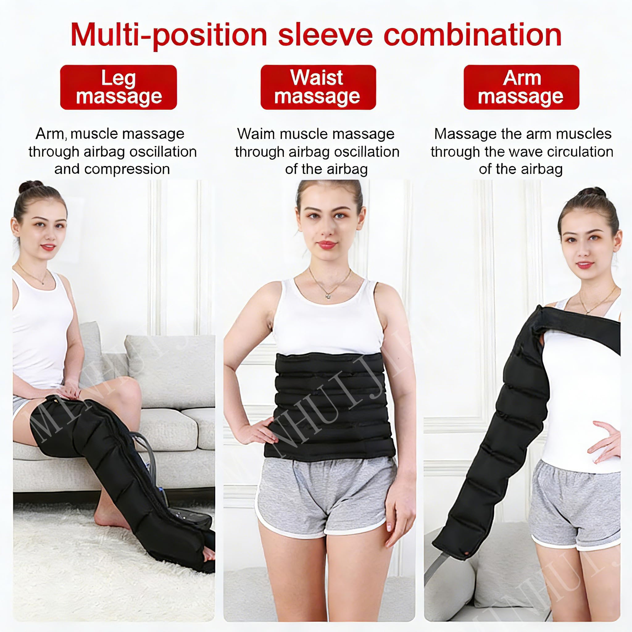 Botas Compresion Presoterapia, 6 Cavidades Botas Presoterapia Piernas Y Abdomen, Eficacia Profesional,Favorece Una Mejor CirculacióN,Alivia Dolor Muscular